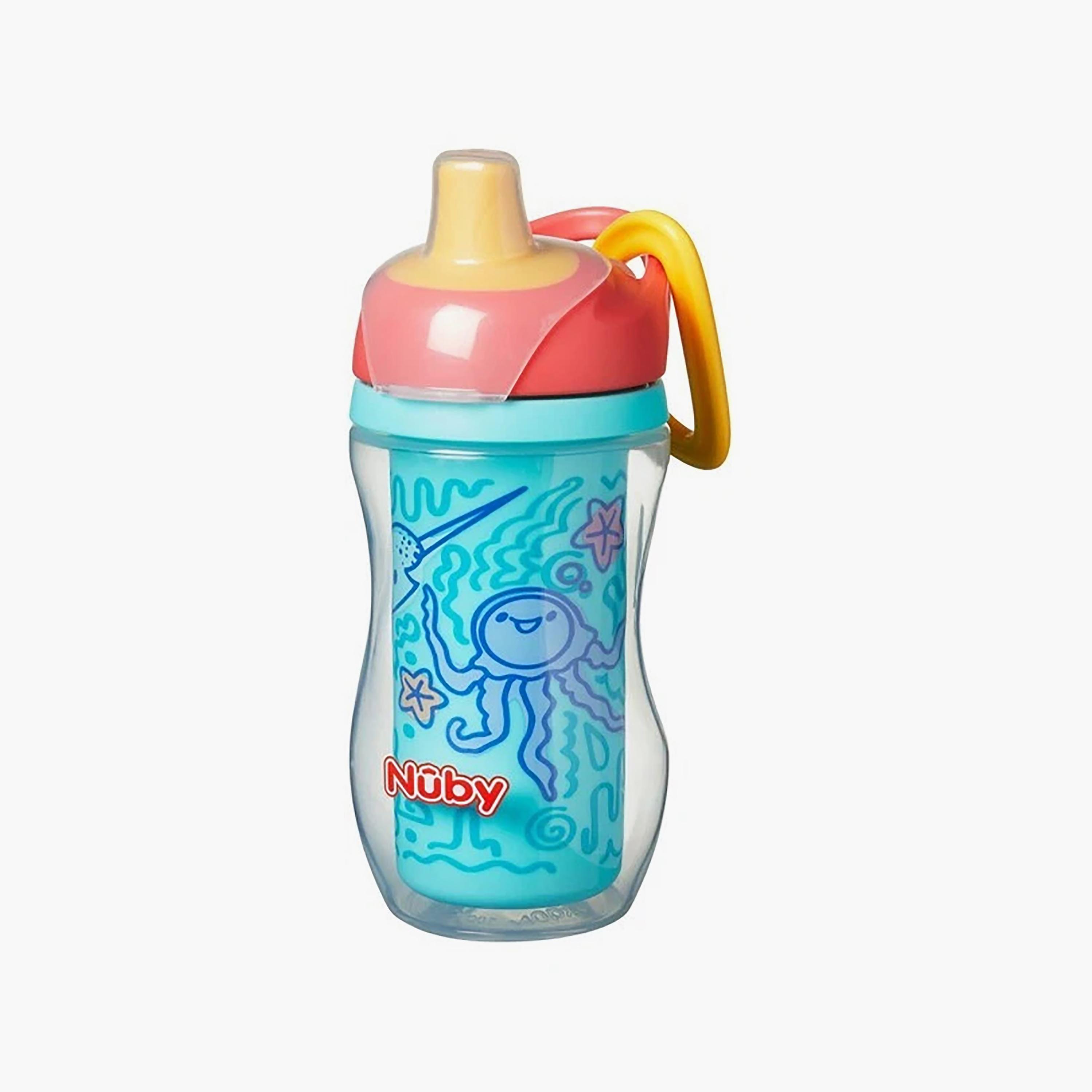 Nuby Double Wall Insulated Training Cup with Carry Holder - Assorted - 266 ml-baby-feeding-mealtimeessentials-image-1