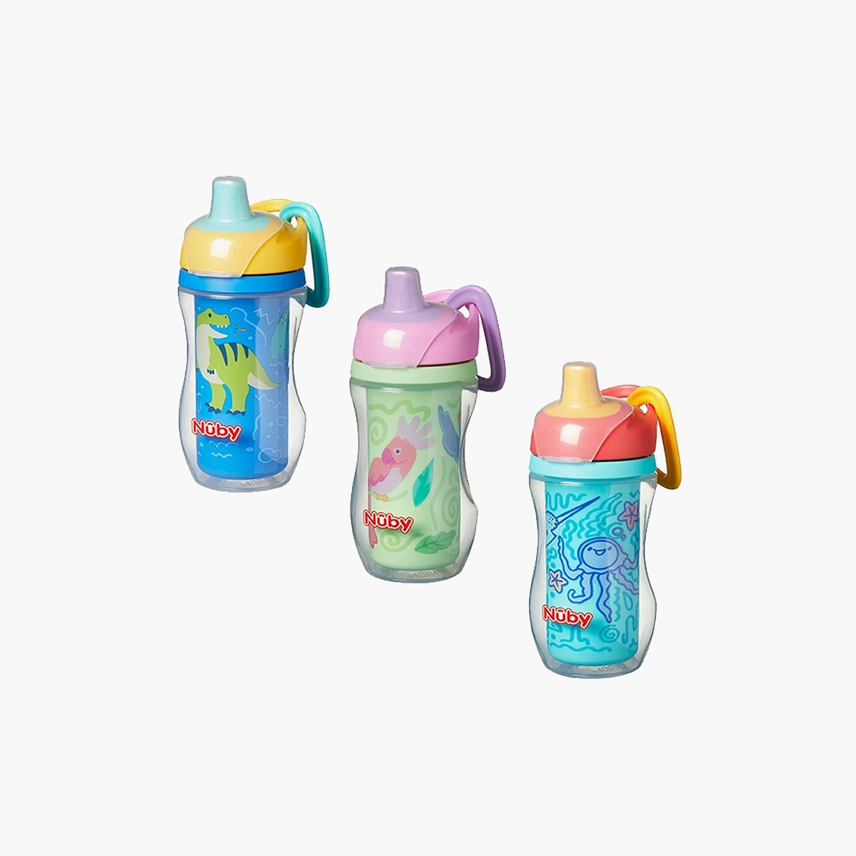 Nuby Double Wall Insulated Training Cup with Carry Holder - Assorted - 266 ml-baby-feeding-mealtimeessentials-image-2