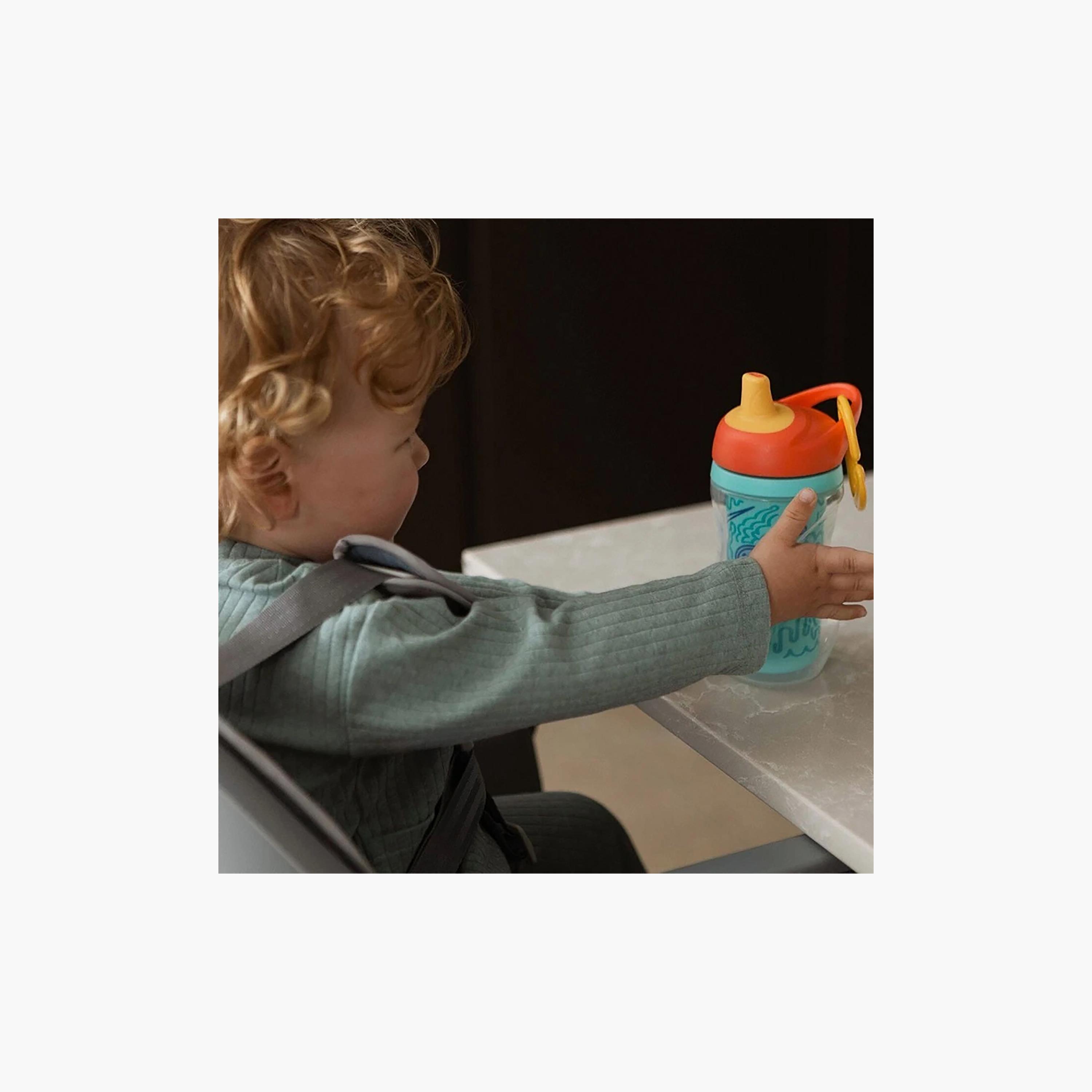 Nuby Double Wall Insulated Training Cup with Carry Holder - Assorted - 266 ml-baby-feeding-mealtimeessentials-image-4