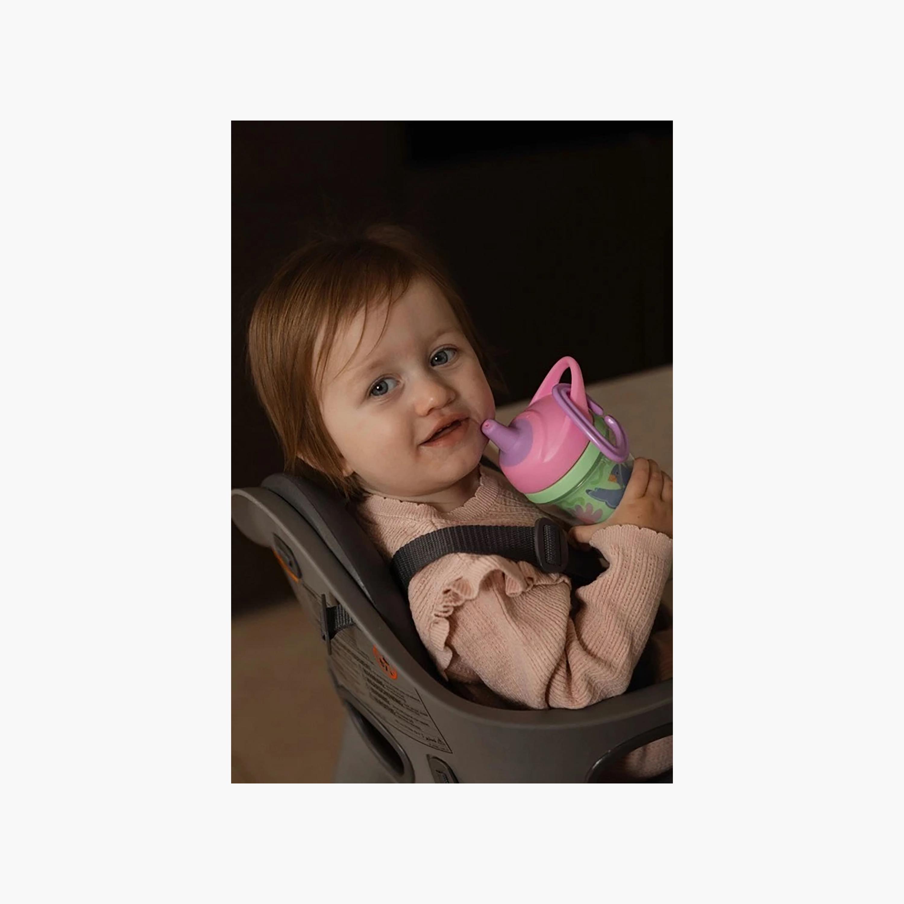 Nuby Double Wall Insulated Training Cup with Carry Holder - Assorted - 266 ml-baby-feeding-mealtimeessentials-image-5