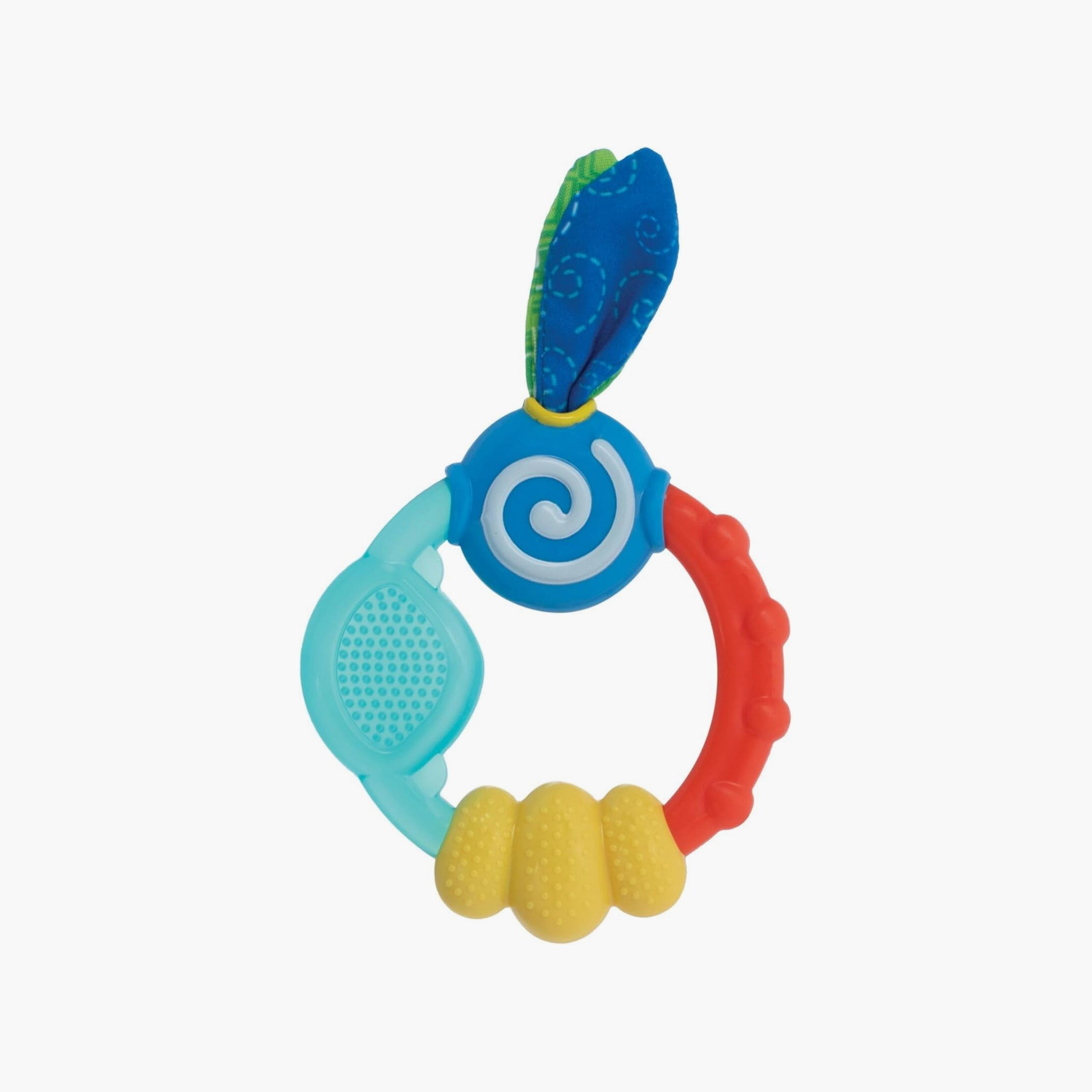 حلقة تسنين مع مدلك لثة بارز الملمس واكي ثيتر ألوان متنوعة من نوبي-toys-babyandtoddlertoys-rattlesandteethers-image-1