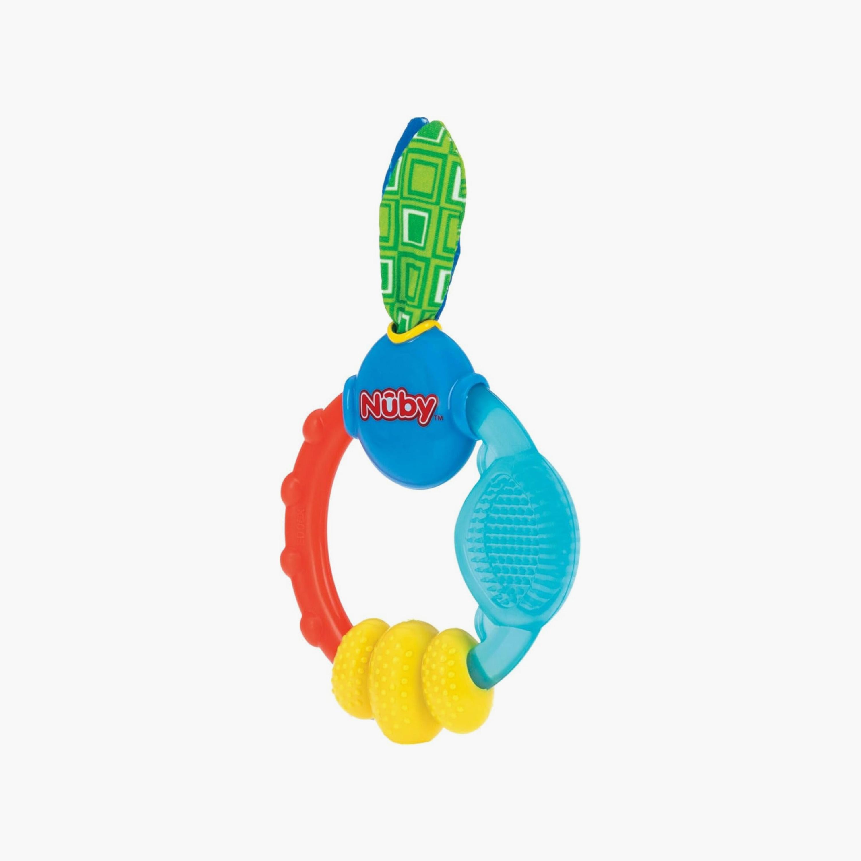 حلقة تسنين مع مدلك لثة بارز الملمس واكي ثيتر ألوان متنوعة من نوبي-toys-babyandtoddlertoys-rattlesandteethers-image-3