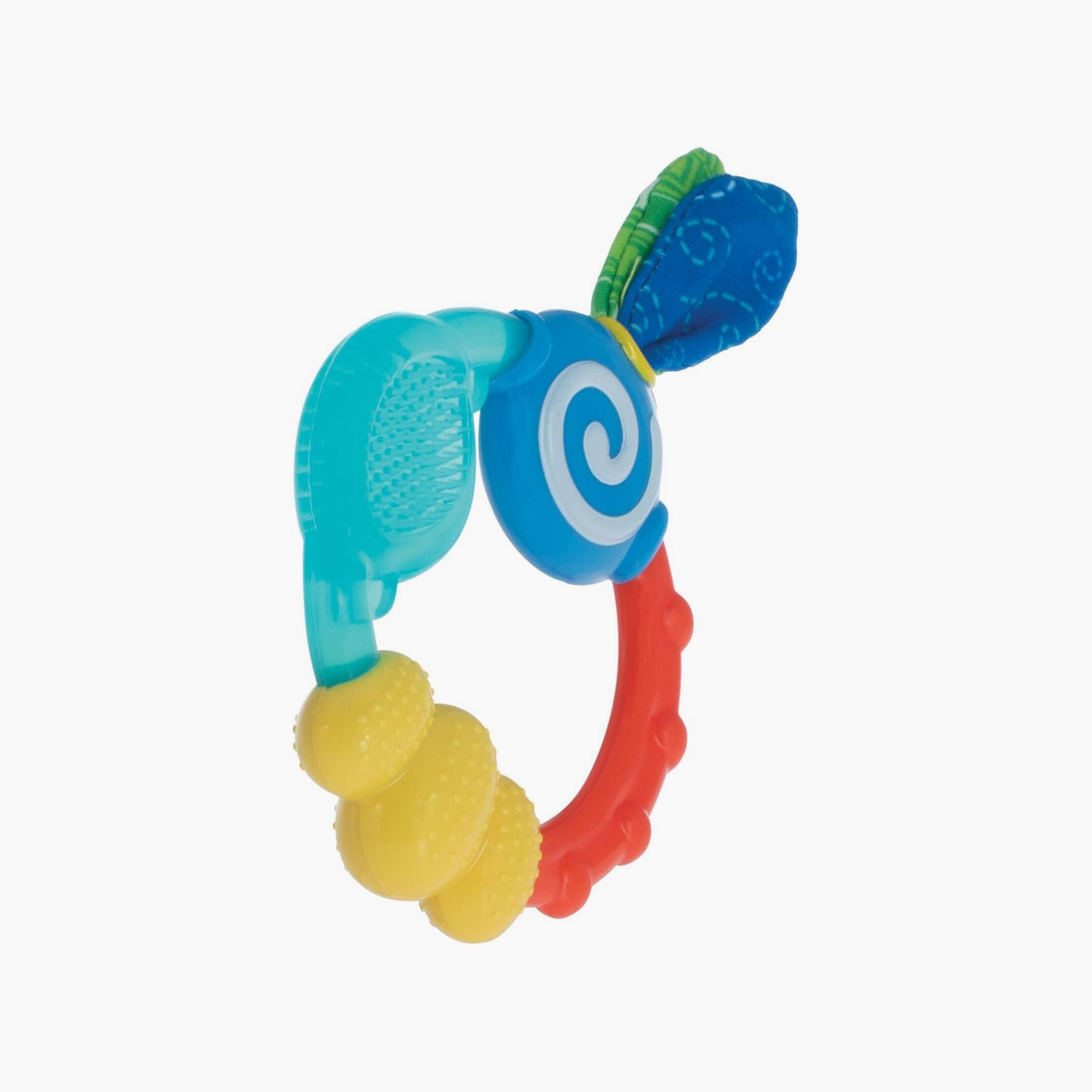 حلقة تسنين مع مدلك لثة بارز الملمس واكي ثيتر ألوان متنوعة من نوبي-toys-babyandtoddlertoys-rattlesandteethers-image-4