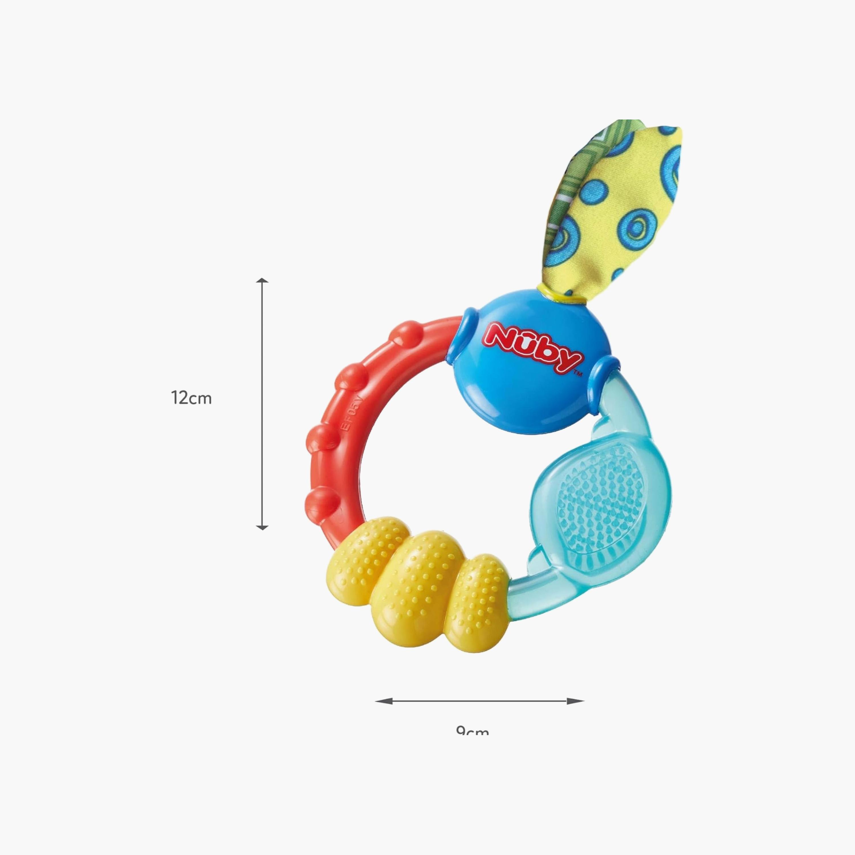 حلقة تسنين مع مدلك لثة بارز الملمس واكي ثيتر ألوان متنوعة من نوبي-toys-babyandtoddlertoys-rattlesandteethers-image-7