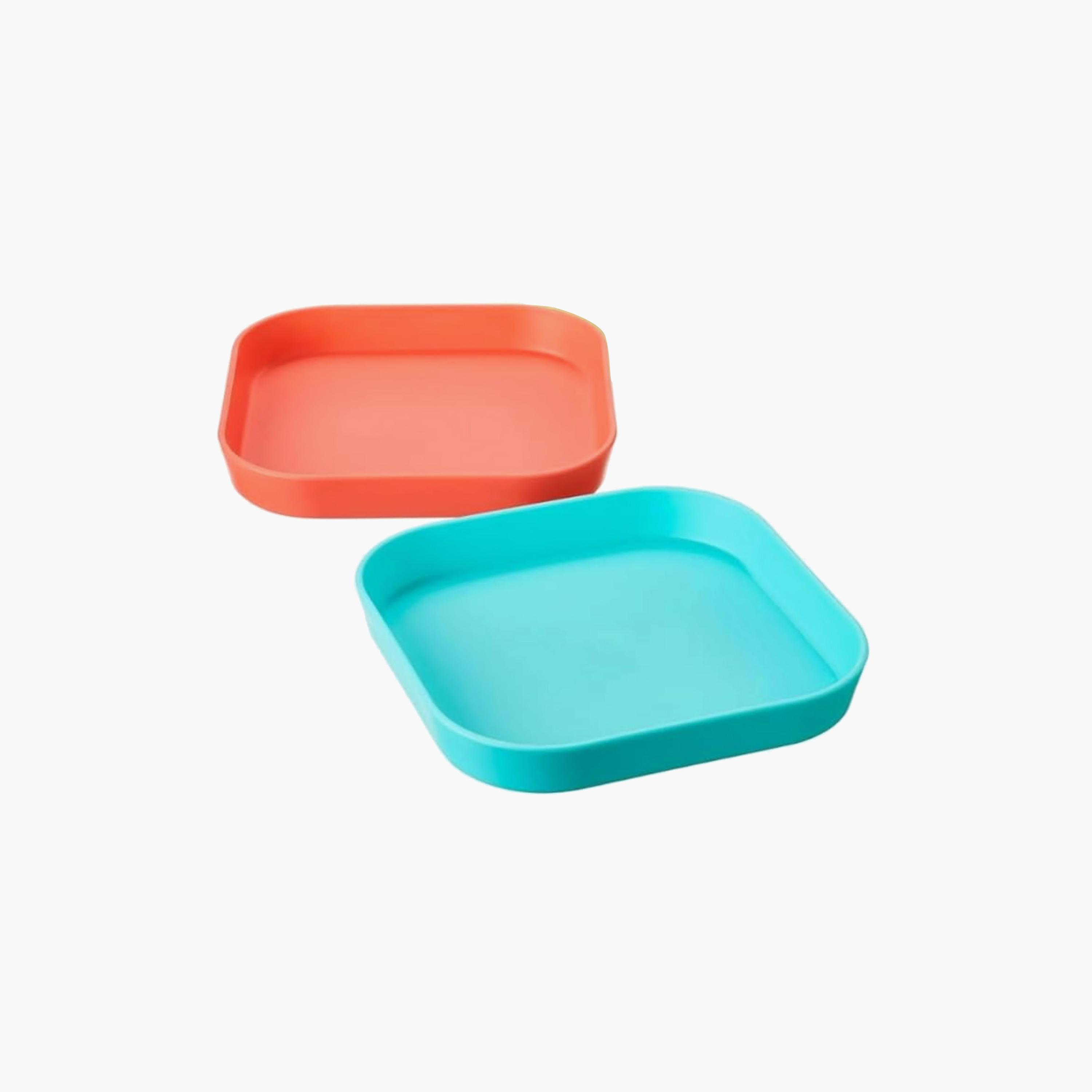 Nuby 2-Piece Brights Feeding Plate Set - Assorted-baby-feeding-mealtimeessentials-image-1