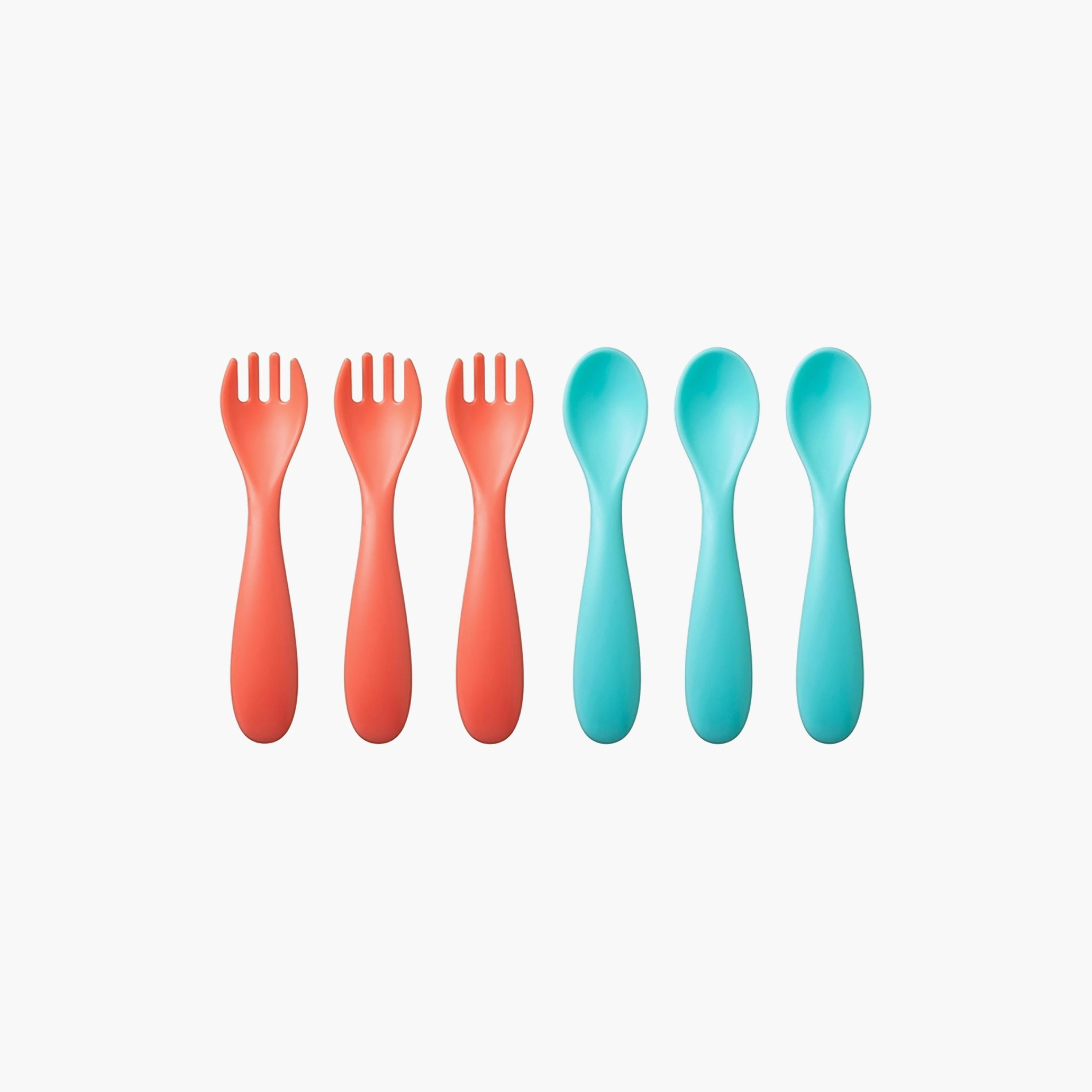 طقم شوك وملاعق مسهل الإمساك 6 قطع من نوبي-baby-feeding-mealtimeessentials-image-2