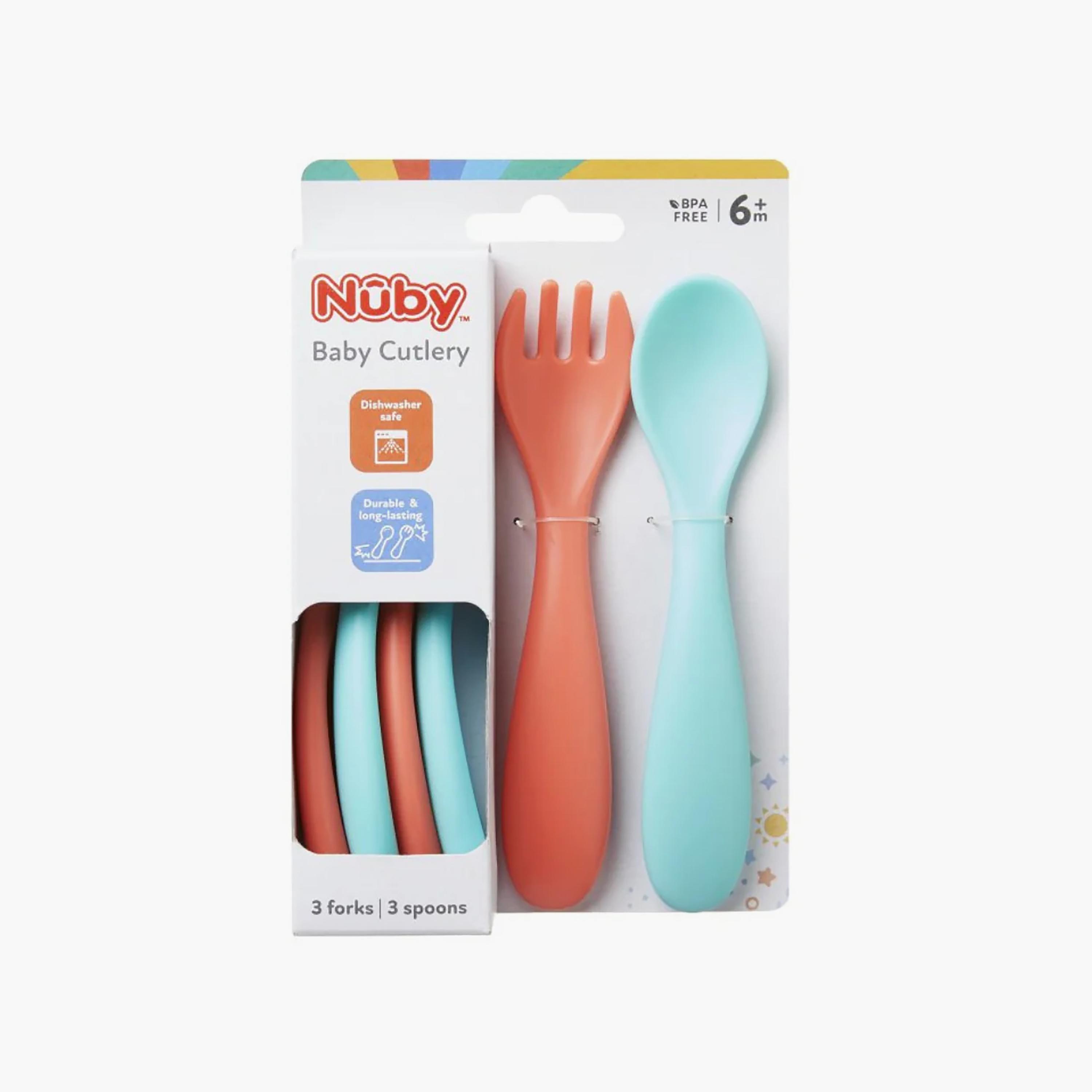 طقم شوك وملاعق مسهل الإمساك 6 قطع من نوبي-baby-feeding-mealtimeessentials-image-4