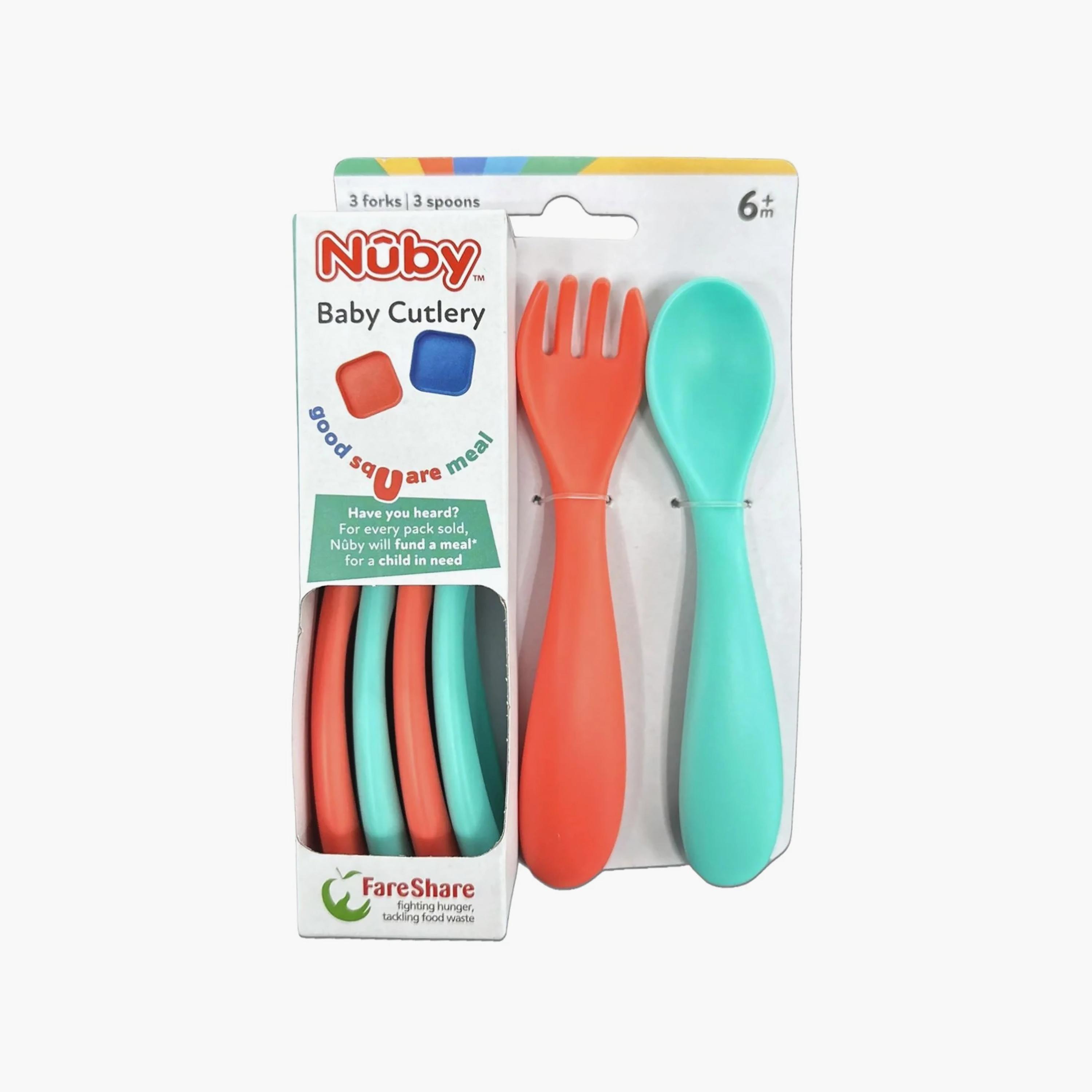 طقم شوك وملاعق مسهل الإمساك 6 قطع من نوبي-baby-feeding-mealtimeessentials-image-5