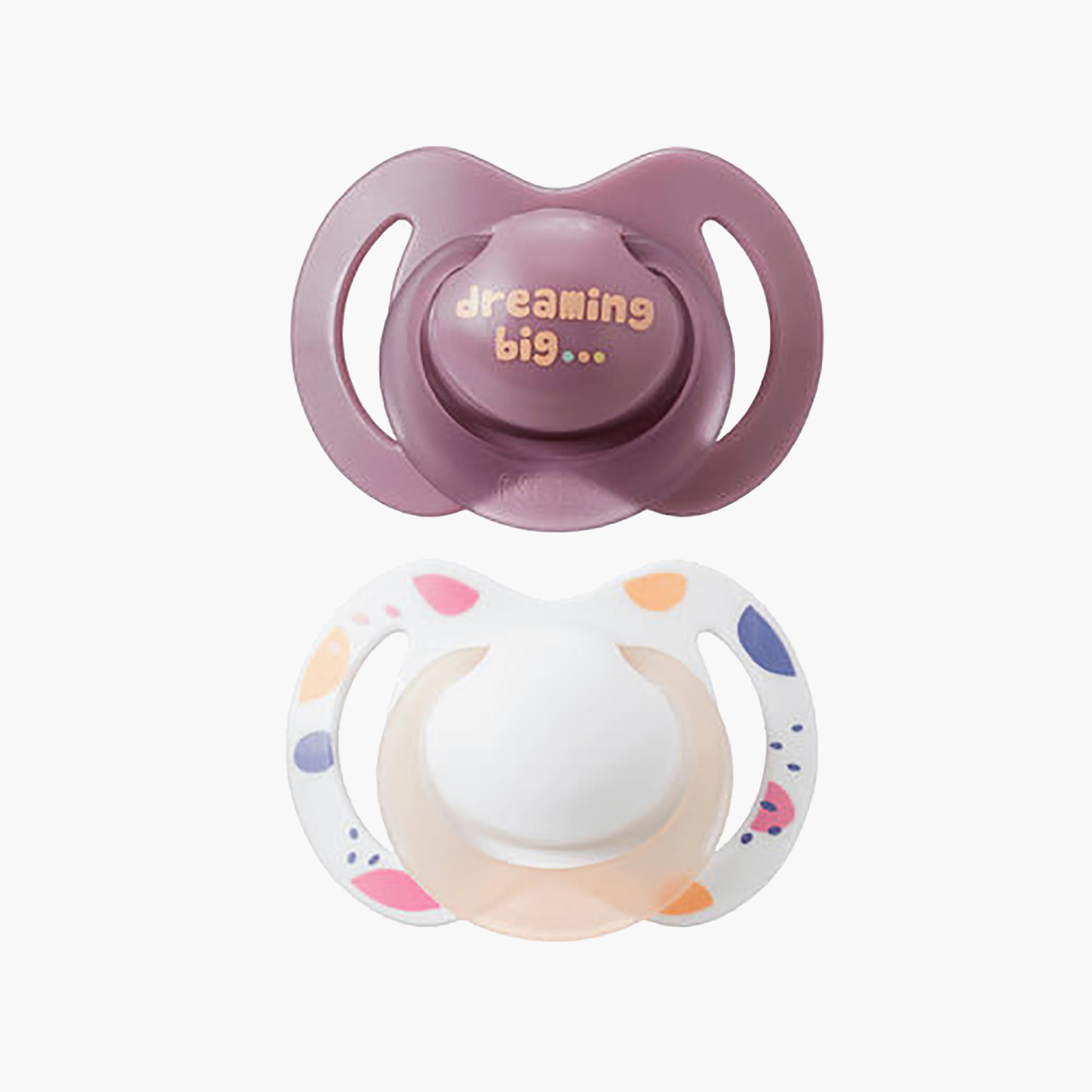Nuby 2-Piece Night Dummies Glow in the Dark Pacifiers - 6-18 Months-baby-feeding-pacifiers-image-1
