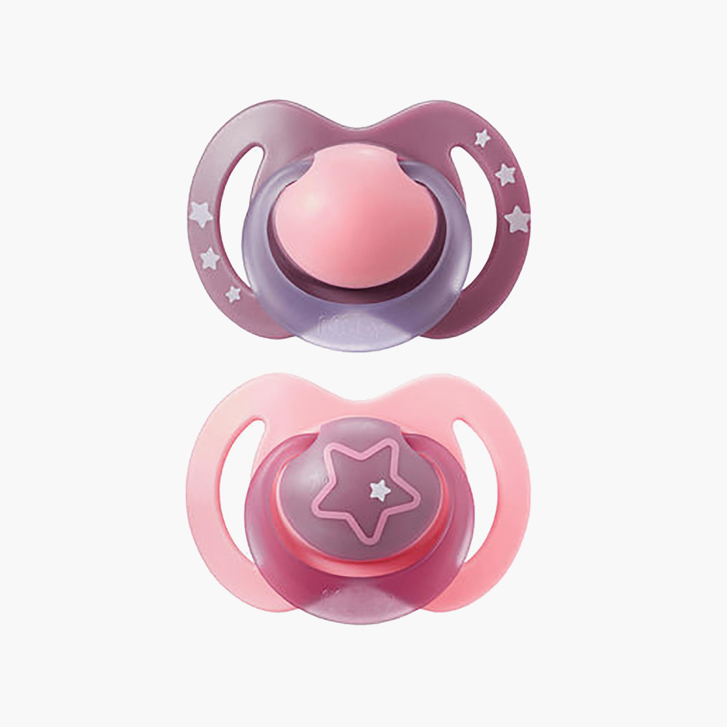 Nuby 2-Piece Night Dummies Glow in the Dark Pacifiers - 18-36 Months-baby-feeding-pacifiers-image-1