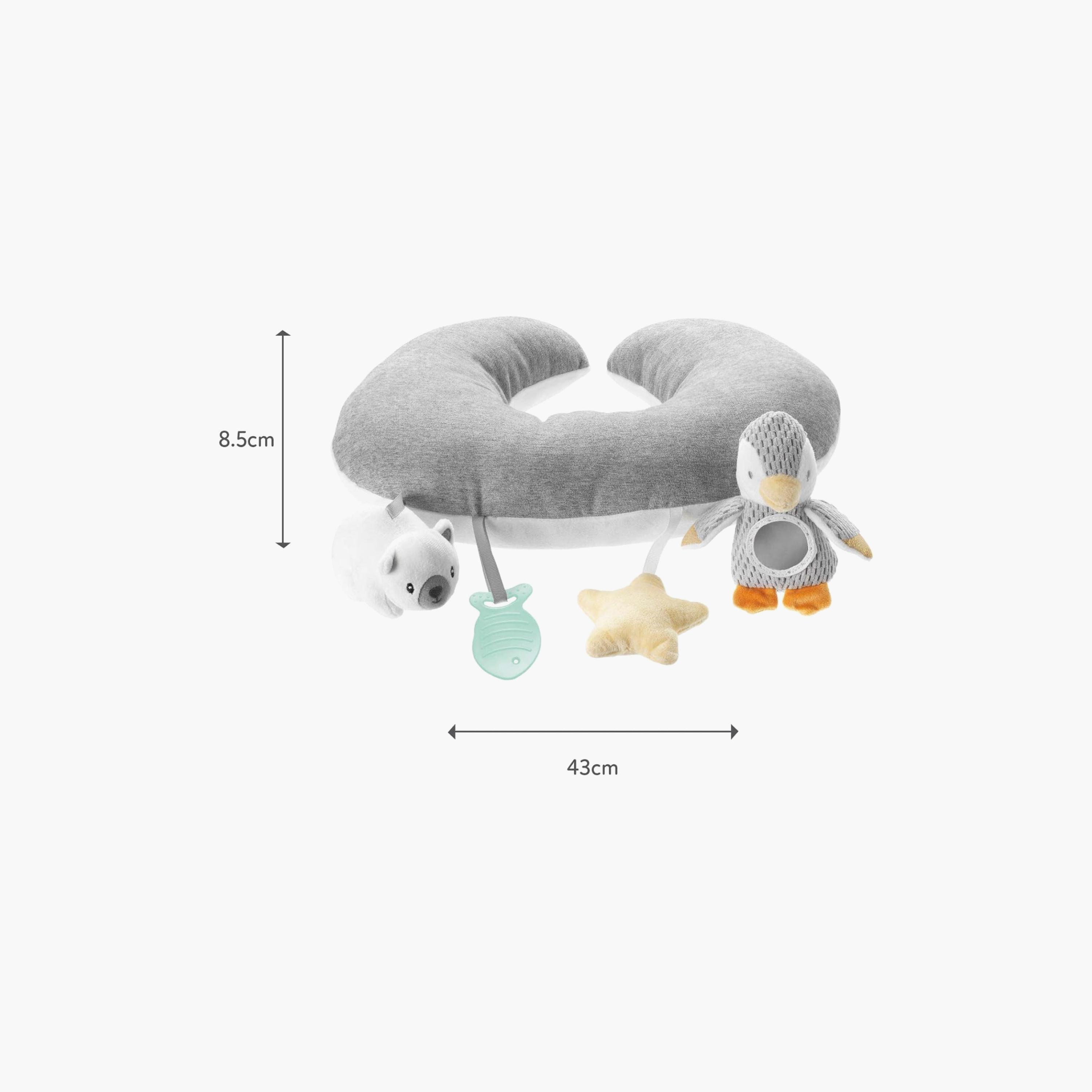 Nuby Nursery Tummy Time Pillow with Attached Teether & Plush Toys-baby-nursery-babybedding-image-6