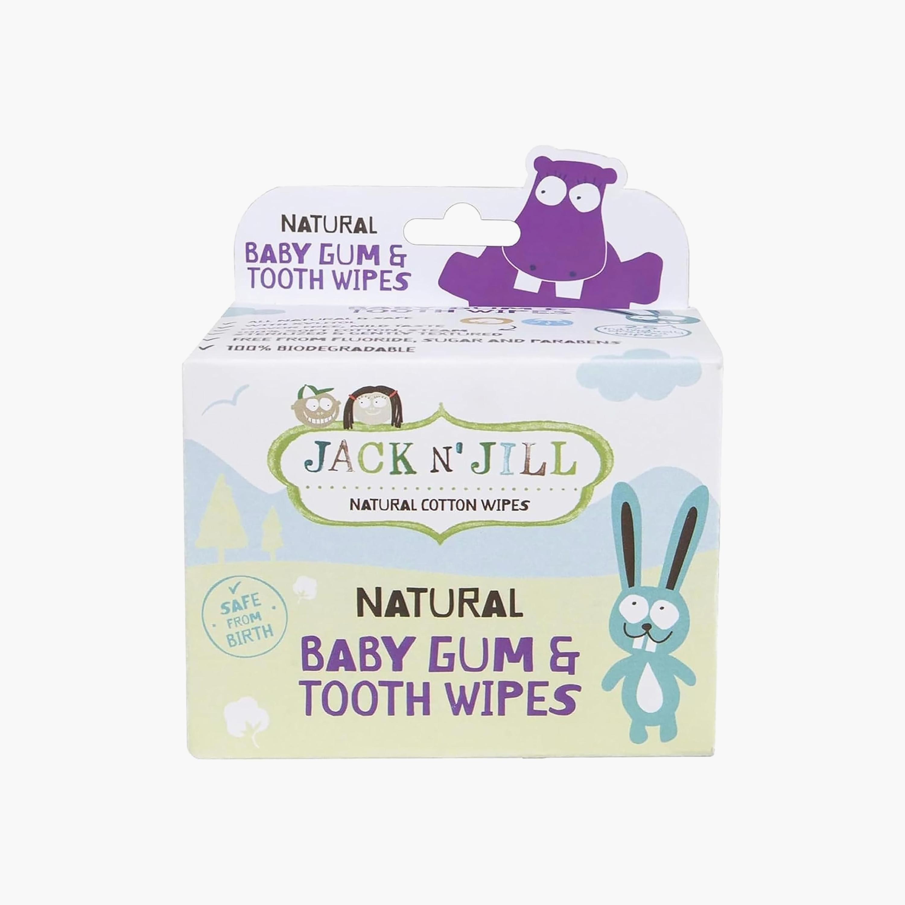 مناديل مبللة لتنظيف اللثة والأسنان للأطفال 25 قطعة من جاك أند جيل-baby-bathandcare-oralcare-teethanddentalcare-image-1