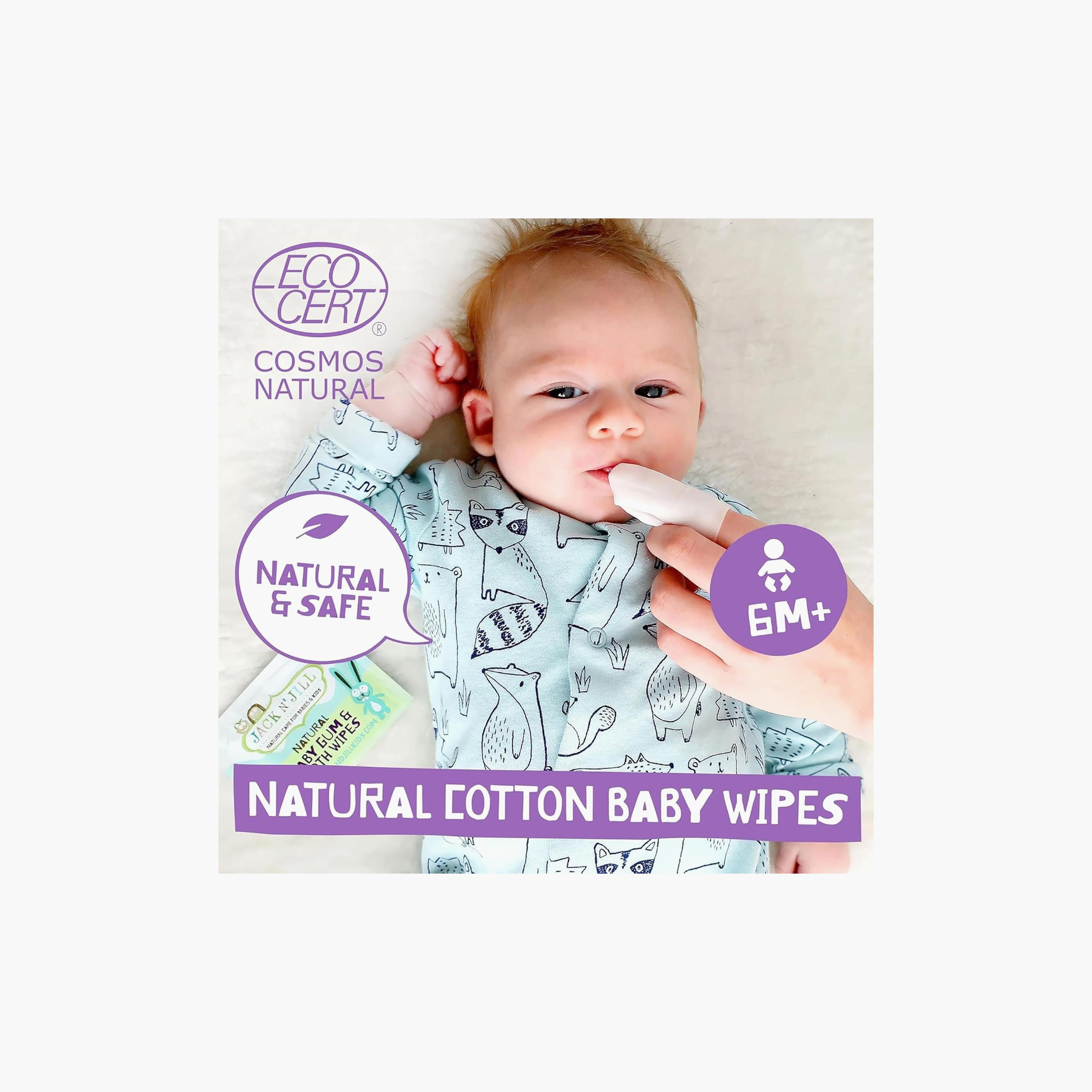 مناديل مبللة لتنظيف اللثة والأسنان للأطفال 25 قطعة من جاك أند جيل-baby-bathandcare-oralcare-teethanddentalcare-image-7