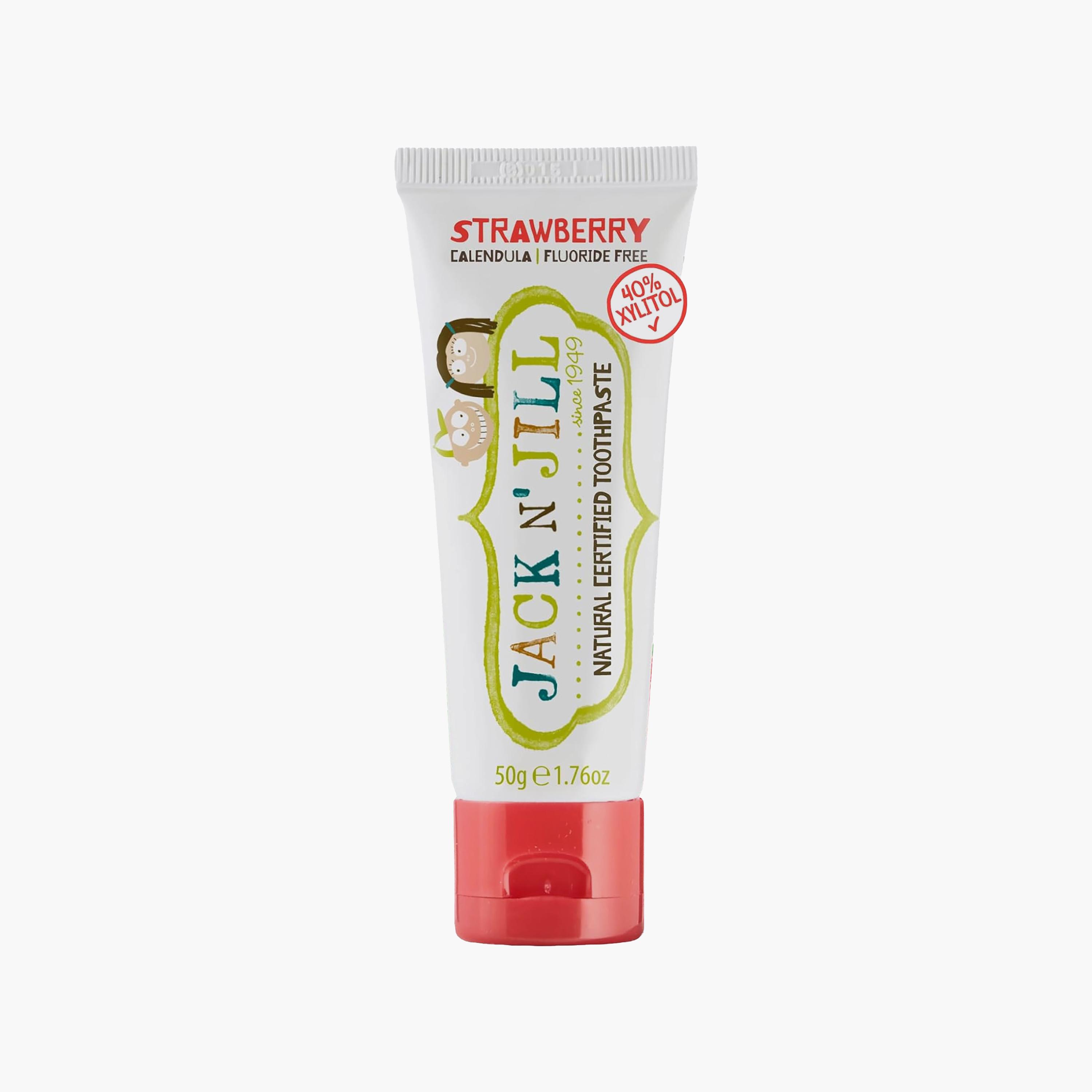 Jack and Jill Natural Toothpaste - Strawberry - 50 gm-baby-bathandcare-oralcare-teethanddentalcare-image-1