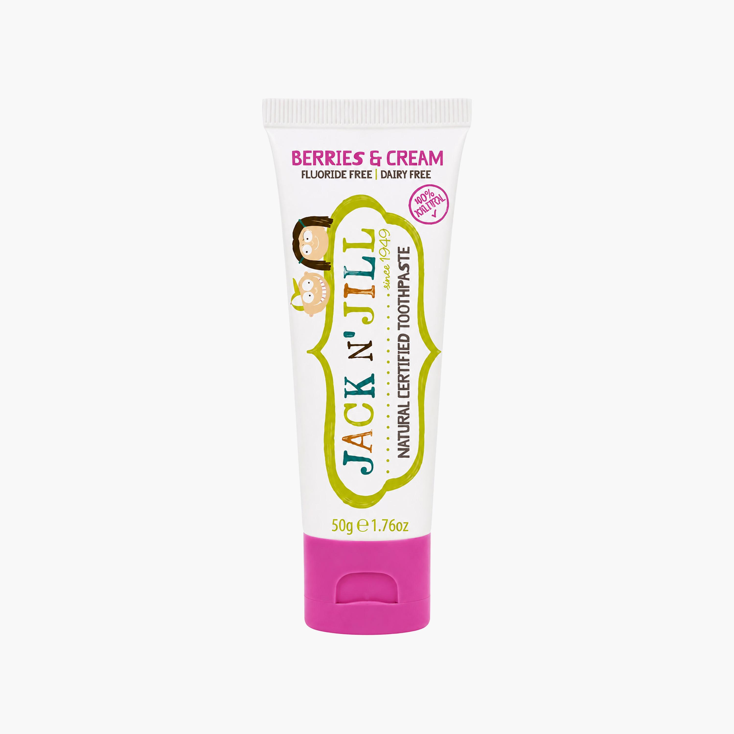 Jack and Jill Natural Toothpaste - Berries & Cream - 50 gm-baby-bathandcare-oralcare-teethanddentalcare-image-1