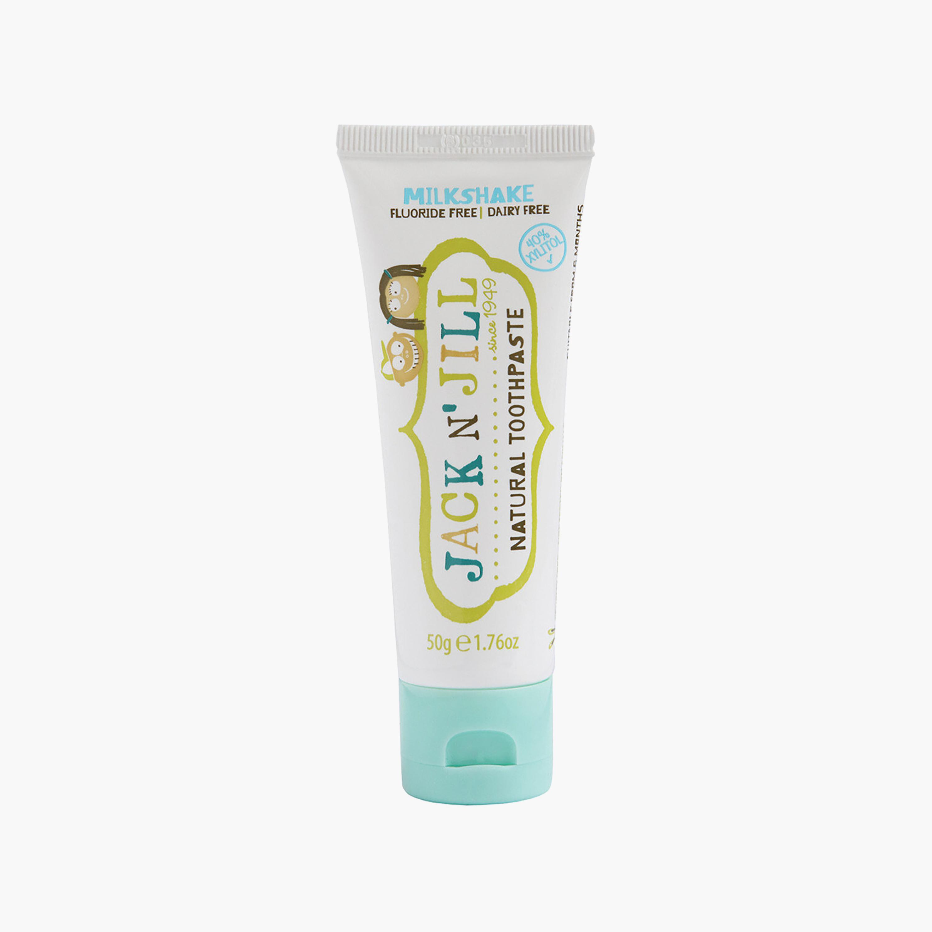 معجون أسنان طبيعي للأطفال بنكهة الميلك شيك 50 جم من جاك أند جيل-baby-bathandcare-oralcare-teethanddentalcare-image-1
