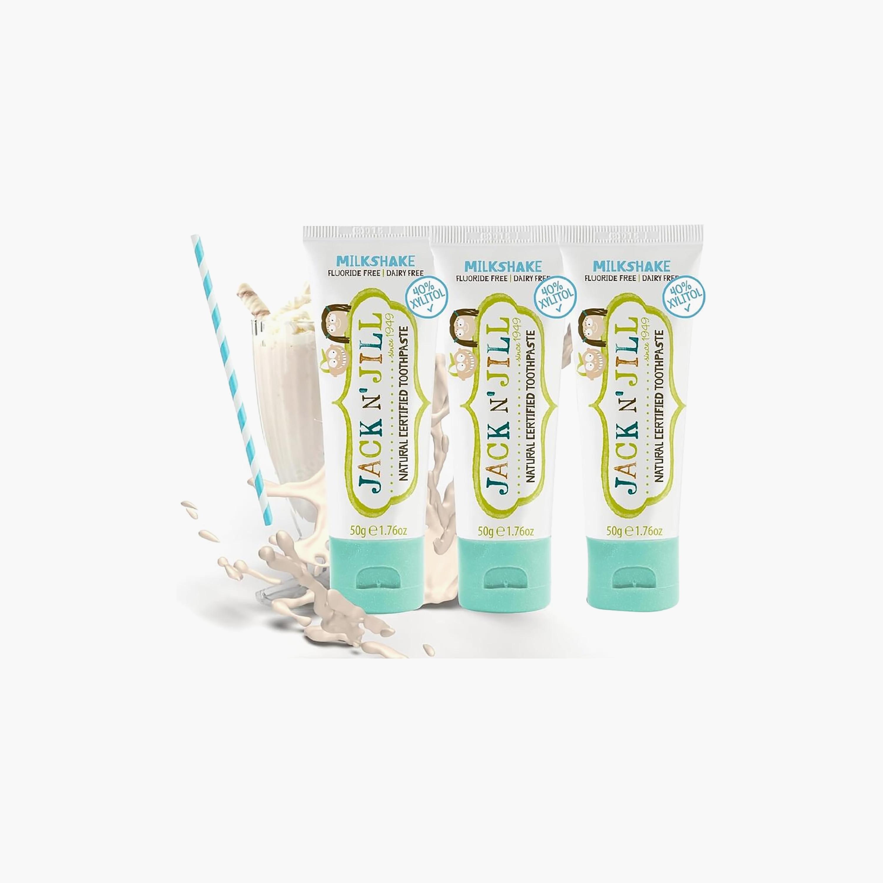 معجون أسنان طبيعي للأطفال بنكهة الميلك شيك 50 جم من جاك أند جيل-baby-bathandcare-oralcare-teethanddentalcare-image-2