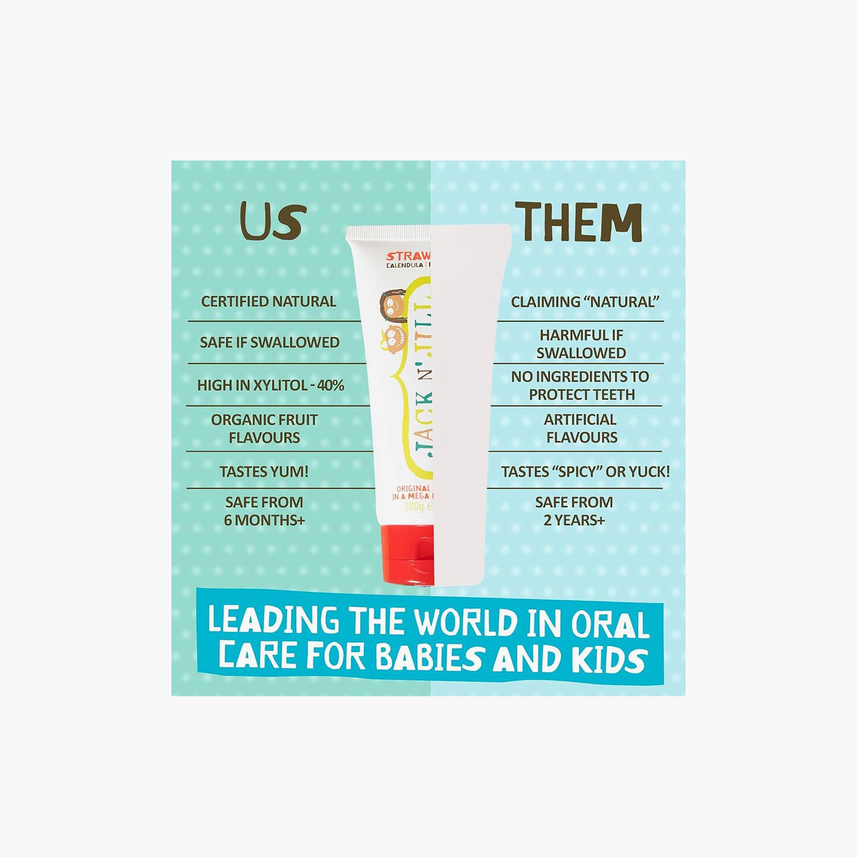 معجون أسنان طبيعي للأطفال بنكهة الفراولة 200 جم من جاك أند جيل-baby-bathandcare-oralcare-teethanddentalcare-image-5