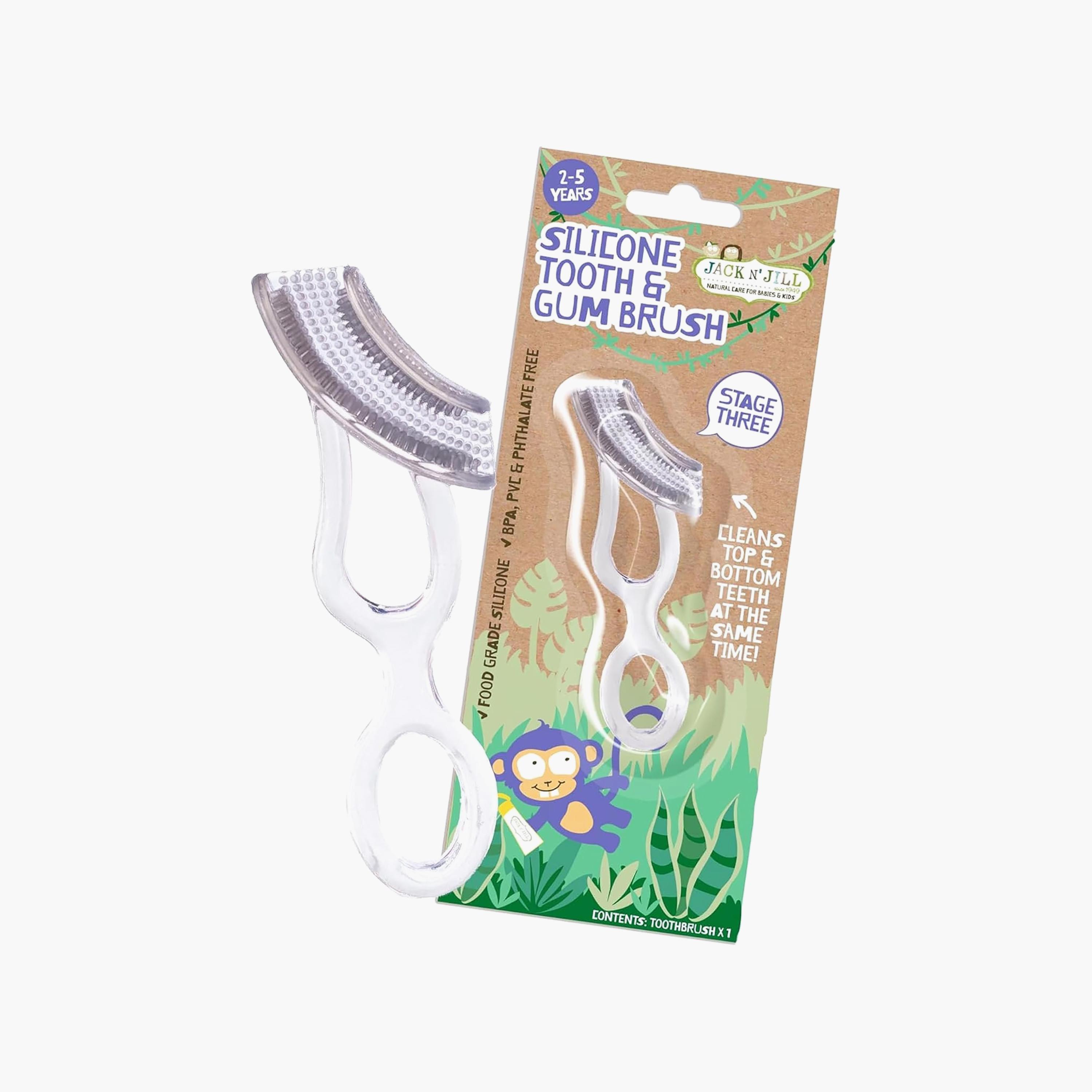 فرشاة سيليكون لتنظيف الأسنان واللثة من جاك أند جيل-baby-bathandcare-oralcare-teethanddentalcare-image-2