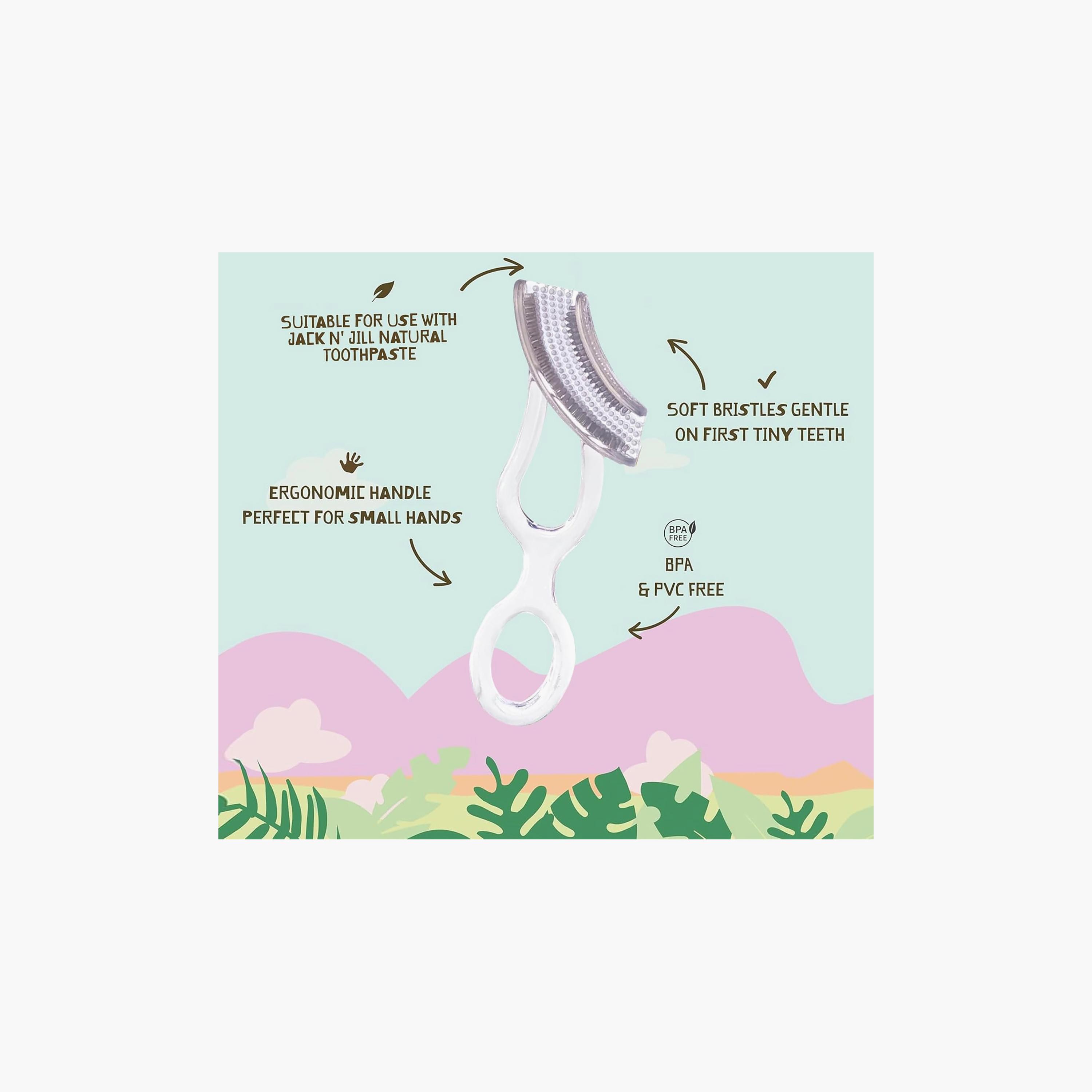 فرشاة سيليكون لتنظيف الأسنان واللثة من جاك أند جيل-baby-bathandcare-oralcare-teethanddentalcare-image-5