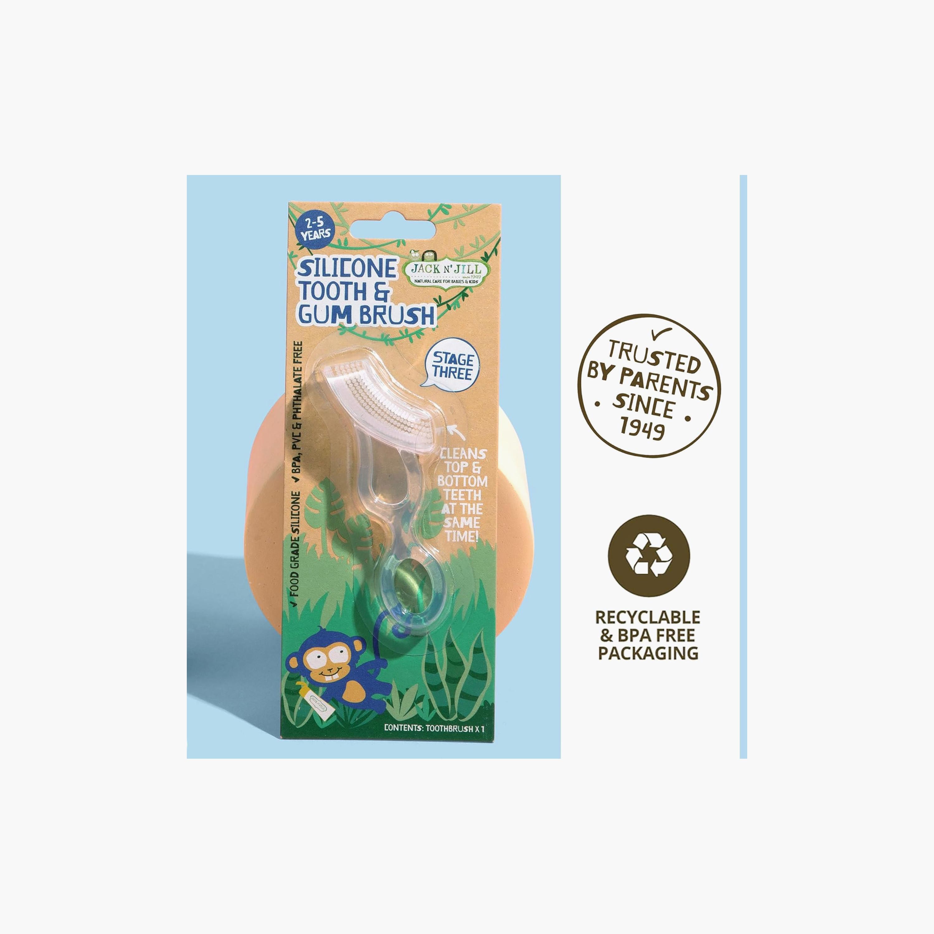 فرشاة سيليكون لتنظيف الأسنان واللثة من جاك أند جيل-baby-bathandcare-oralcare-teethanddentalcare-image-7