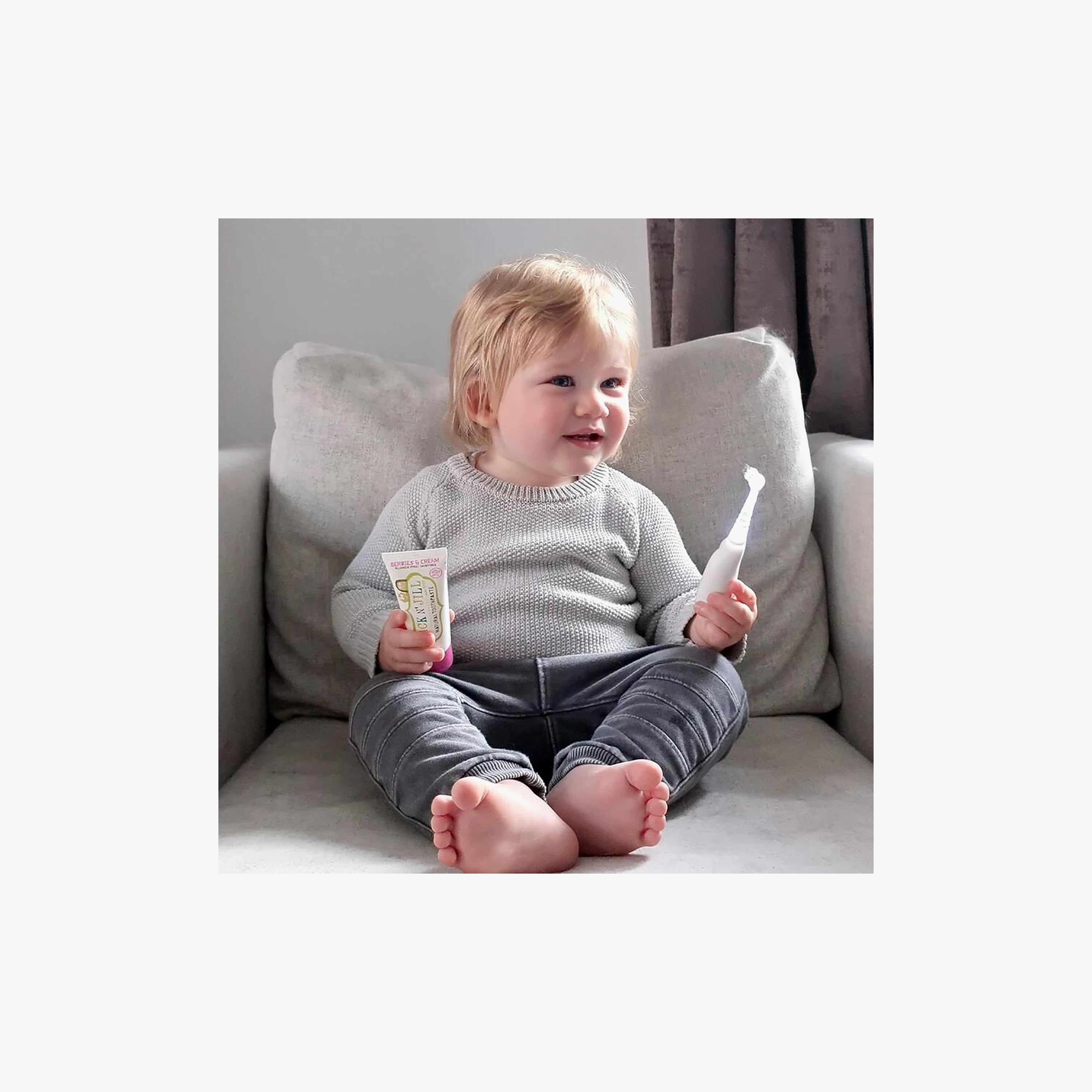 فرشاة أسنان سونيك تيكل توث مع رأس استبدال من جاك أند جيل-baby-bathandcare-oralcare-teethanddentalcare-image-3