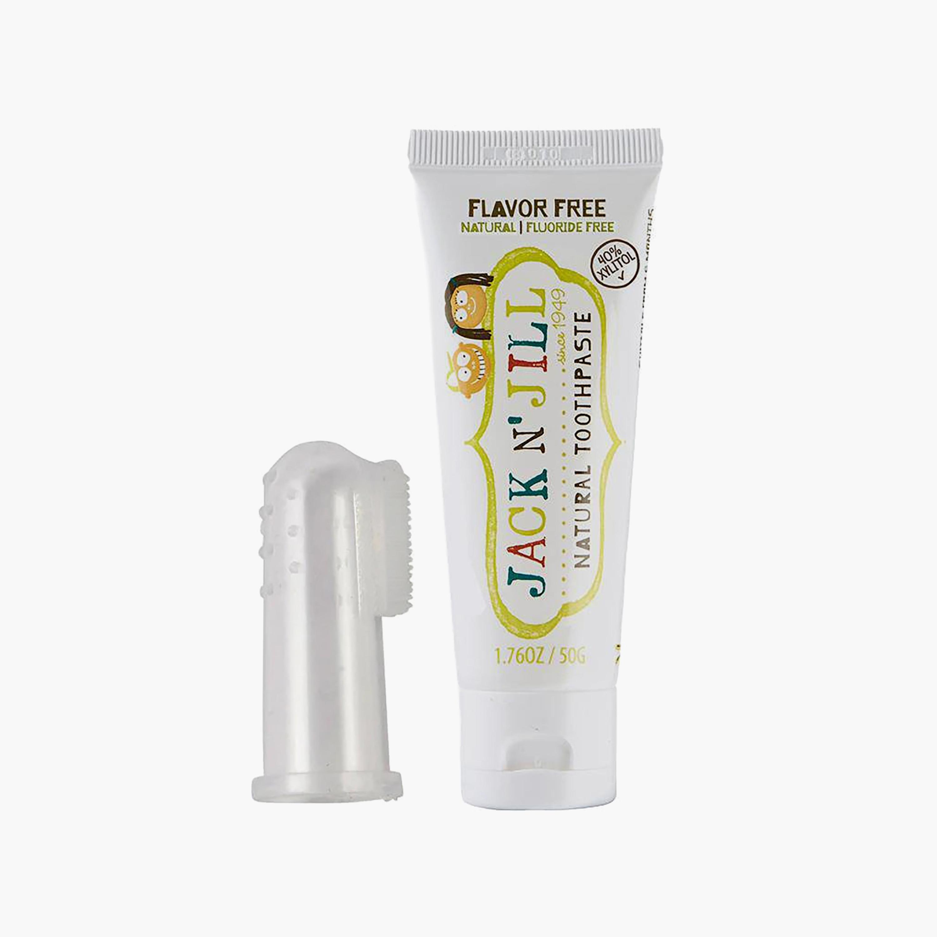 Jack and Jill Tooth Buddy Flavour-Free Toothpaste & Silicone Finger Brush-baby-bathandcare-oralcare-teethanddentalcare-image-1