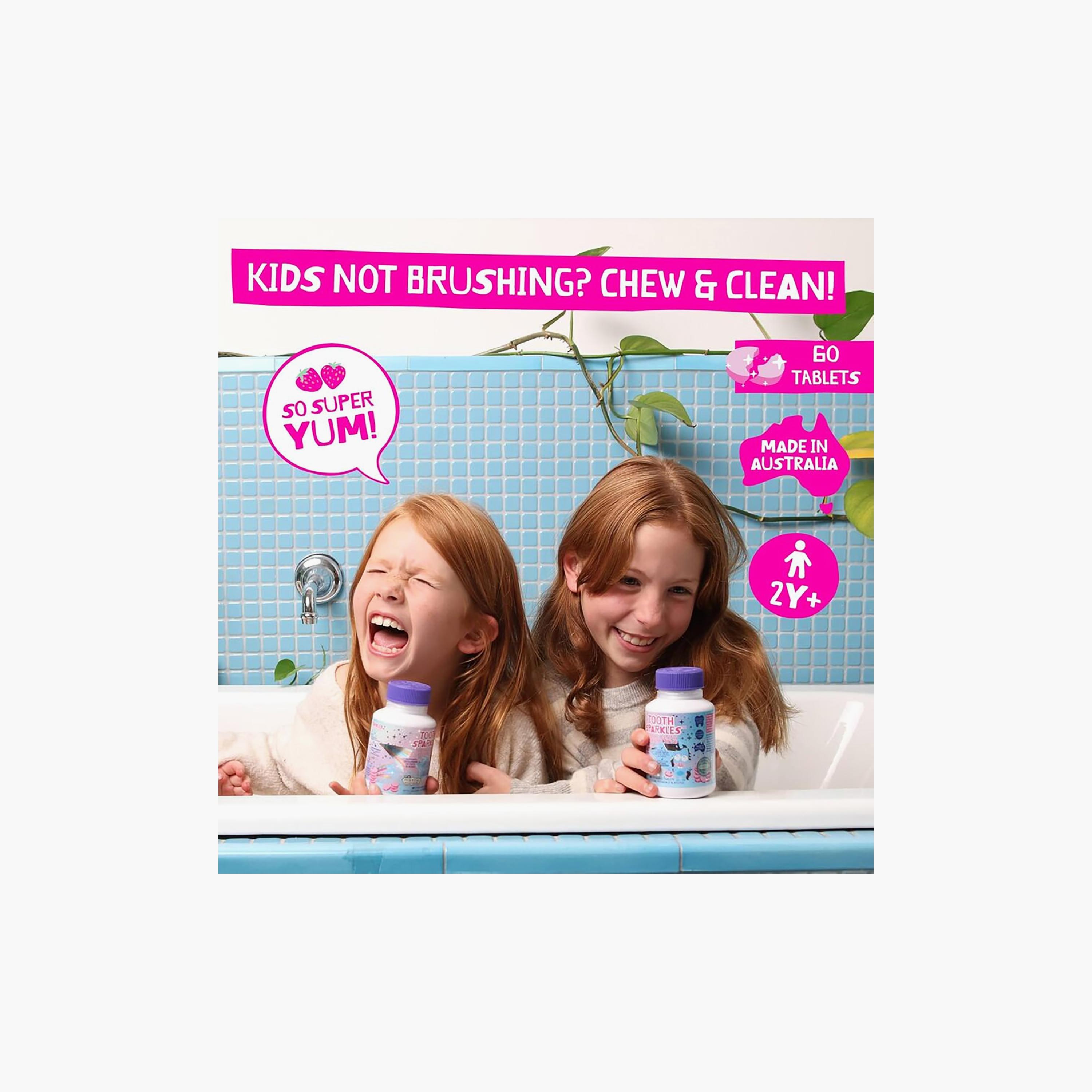 أقراص الكالسيوم القابلة للمضغ لتنظيف الأسنان توث سباركلز 60 قطعة من جاك أند جيل-baby-bathandcare-oralcare-teethanddentalcare-image-6