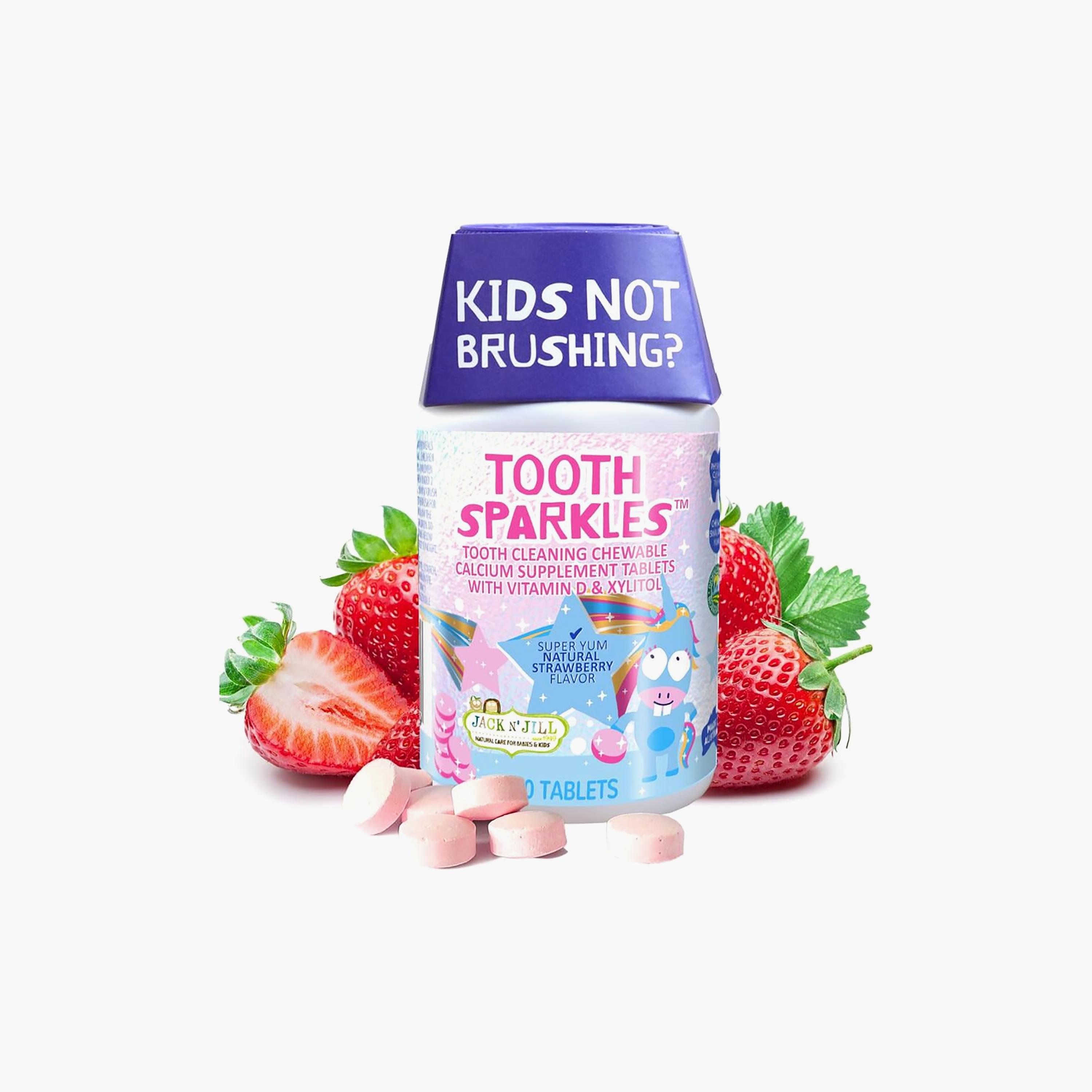 أقراص الكالسيوم القابلة للمضغ لتنظيف الأسنان توث سباركلز 60 قطعة من جاك أند جيل-baby-bathandcare-oralcare-teethanddentalcare-image-7
