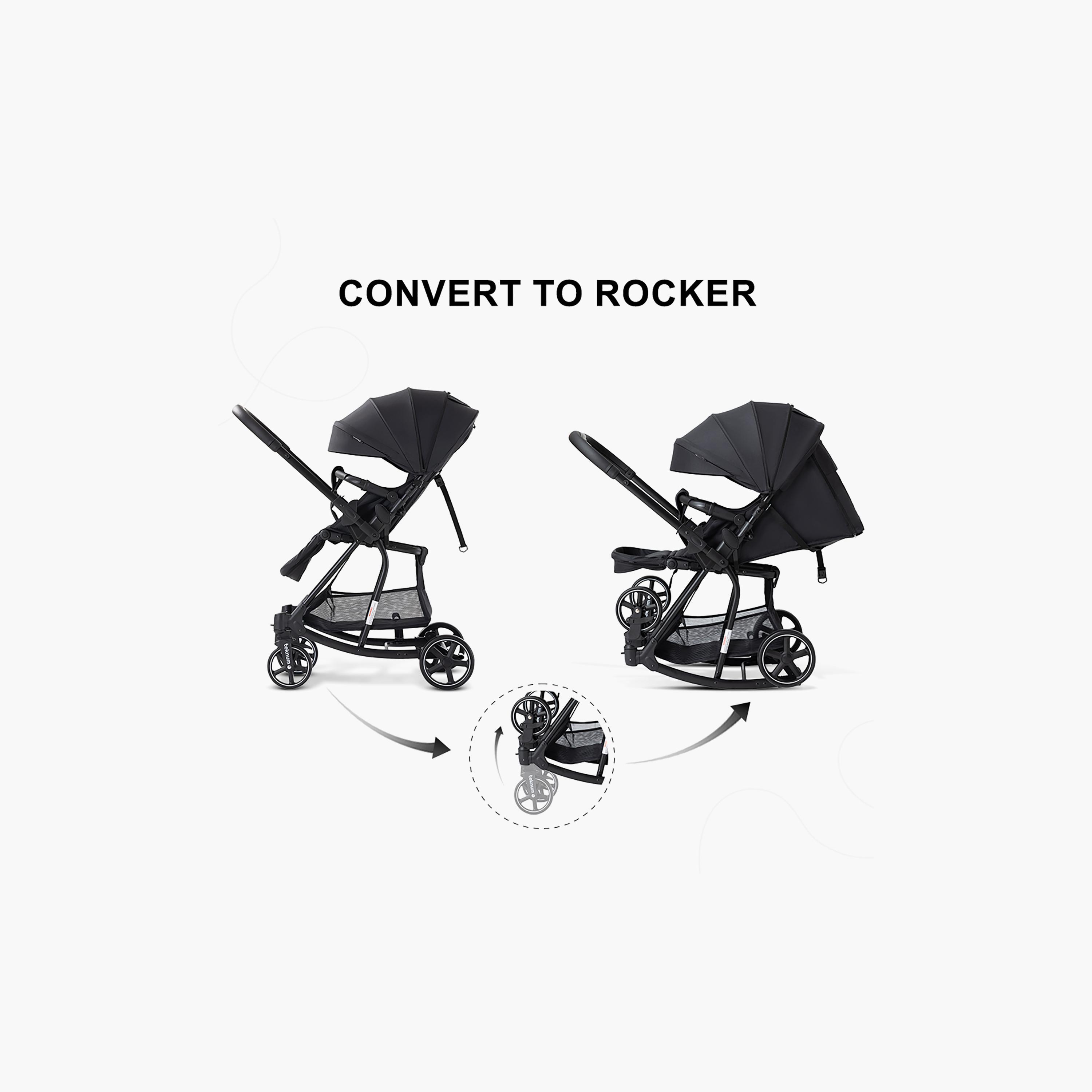 Teknum 2-In-1 One Hand Fold Glide Reversible Rocker Stroller with Canopy-baby-gear-strollersandprams-strollers-image-17