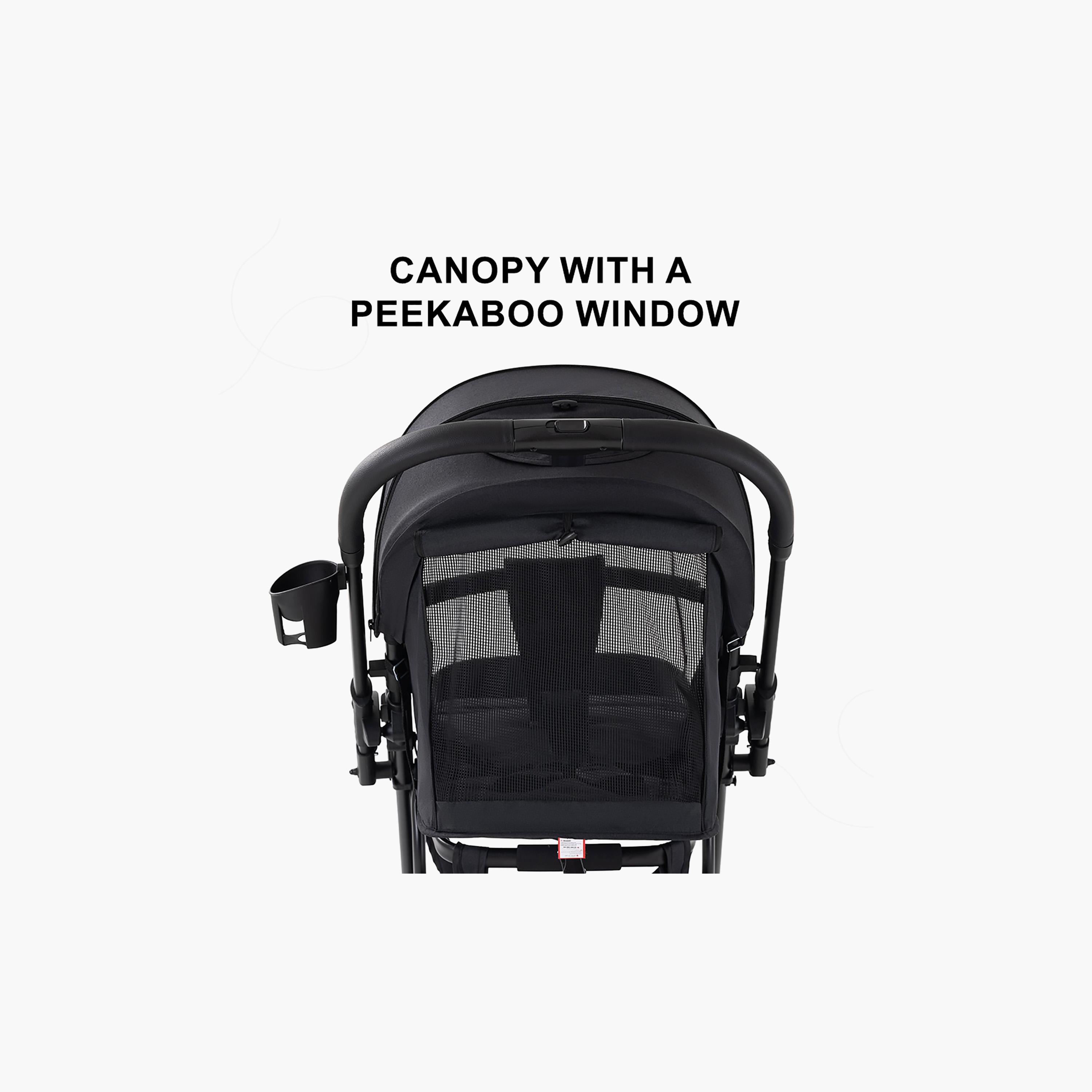 Teknum 2-In-1 One Hand Fold Glide Reversible Rocker Stroller with Canopy-baby-gear-strollersandprams-strollers-image-7