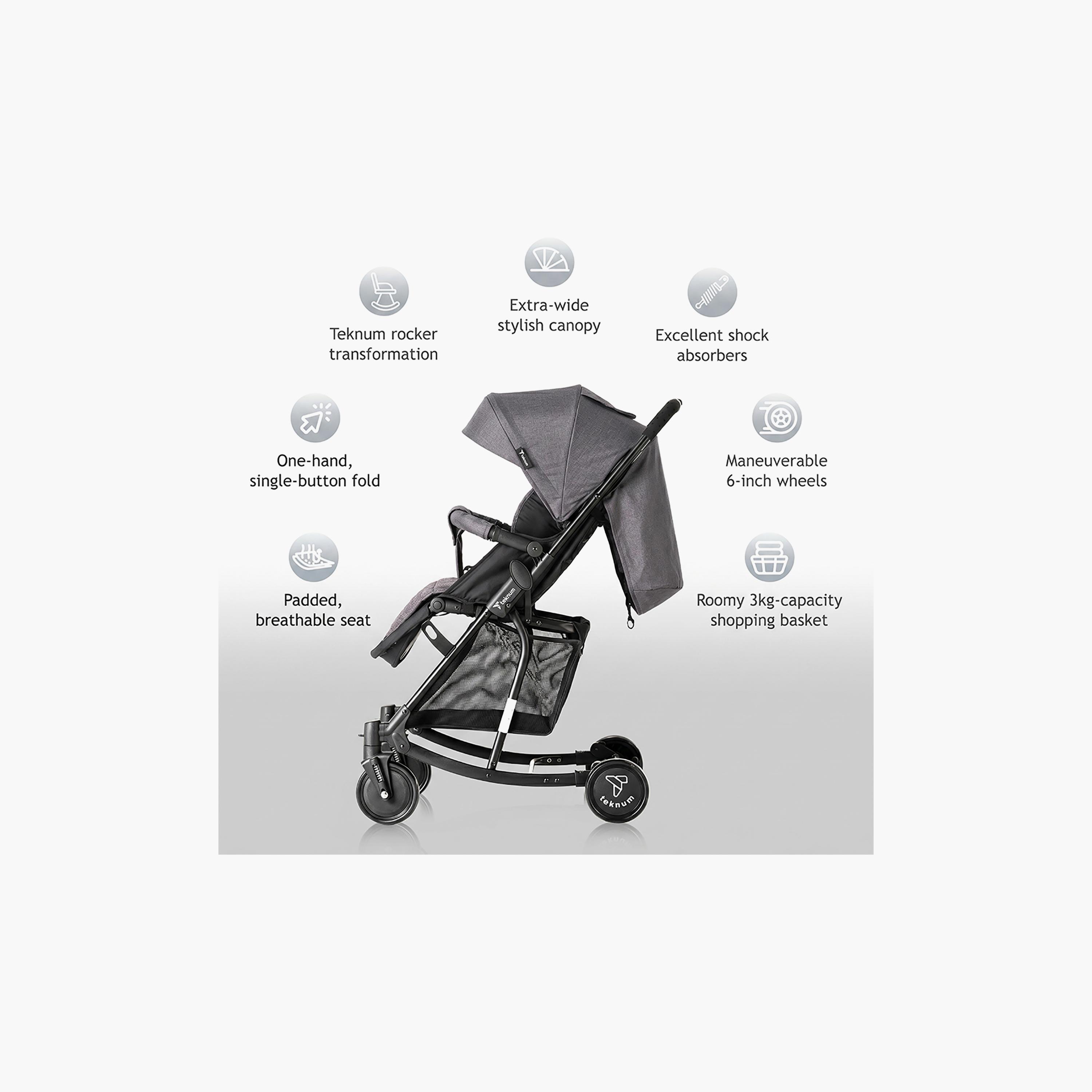 عربة أطفال 2 في 1 قابلة للطي بيد واحدة مع مظلة من تيكنوم-baby-gear-strollersandprams-strollers-image-15