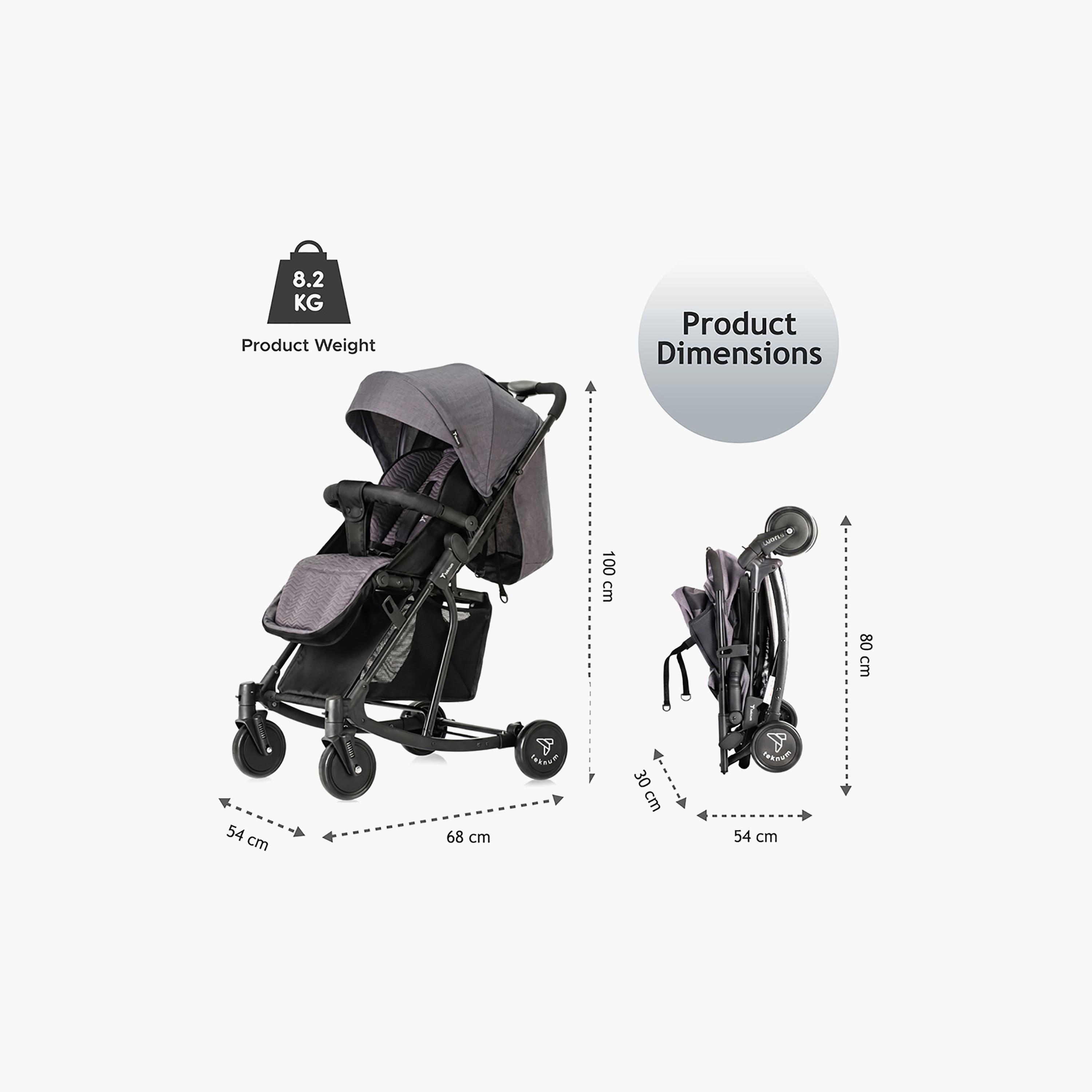 عربة أطفال 2 في 1 قابلة للطي بيد واحدة مع مظلة من تيكنوم-baby-gear-strollersandprams-strollers-image-3