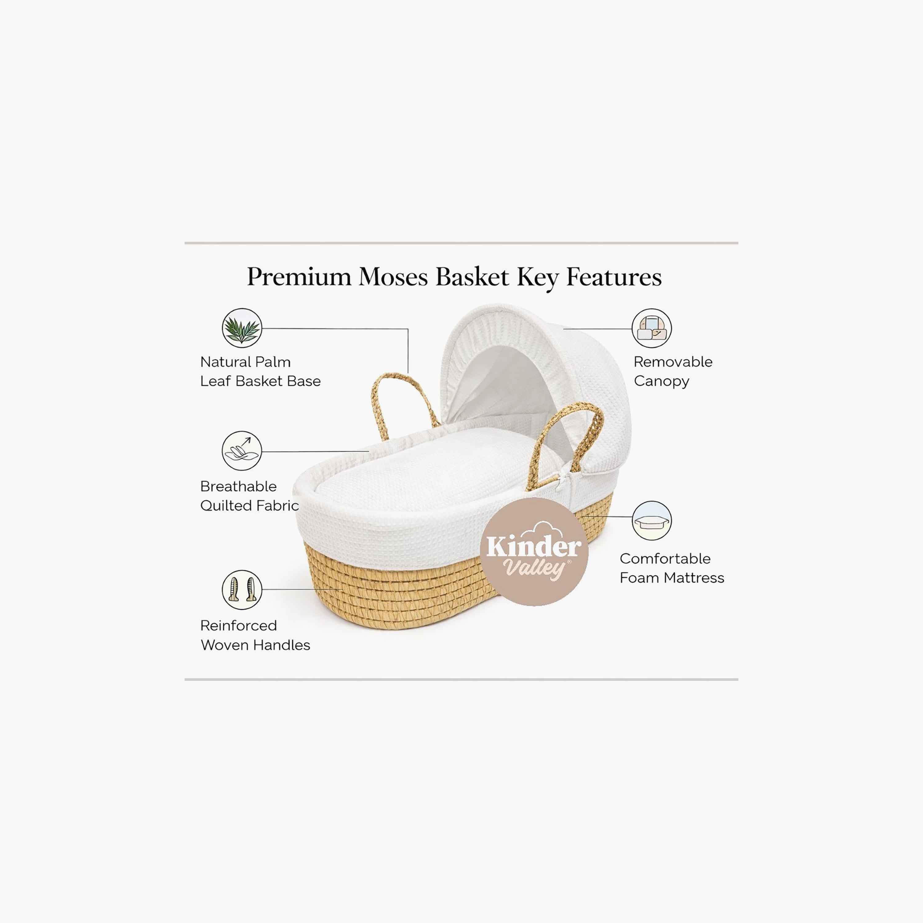 سلة موسى من الخوص من خيندر فالي بتنجيد قطني وافل فاخر-baby-nursery-furniture-mosesbaskets-image-4