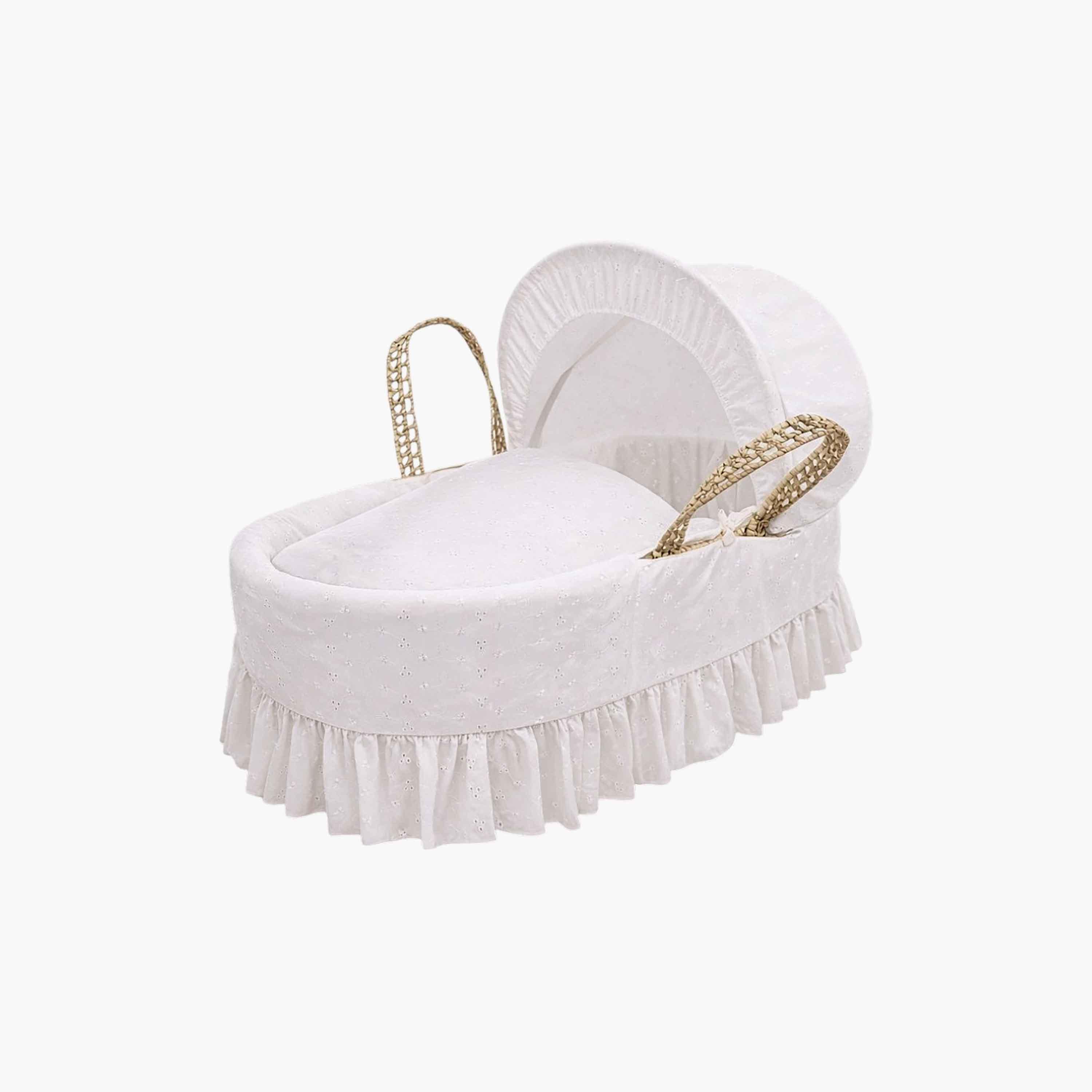 سلة موسى فاخرة بتطريز باللون العاجي من كيندر فالي-baby-nursery-furniture-mosesbaskets-image-1