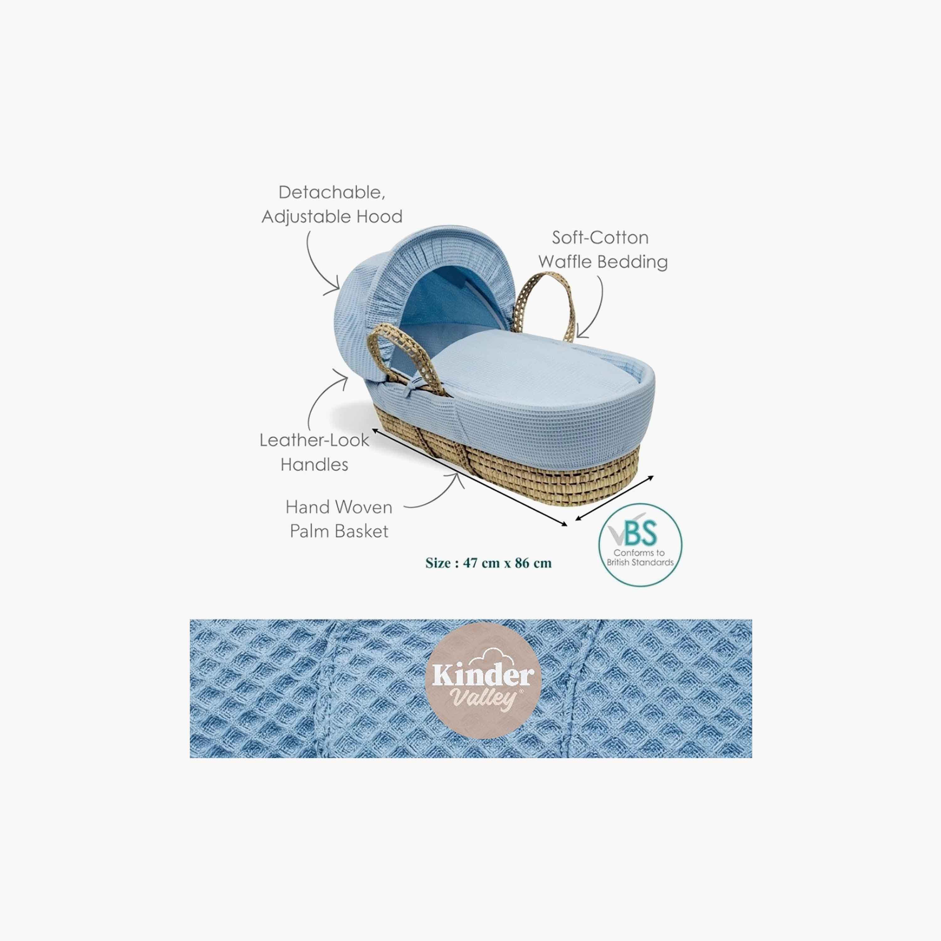 سلة موسى بتصميم الوافل سيليست من كيندر فالي-baby-nursery-furniture-mosesbaskets-image-4