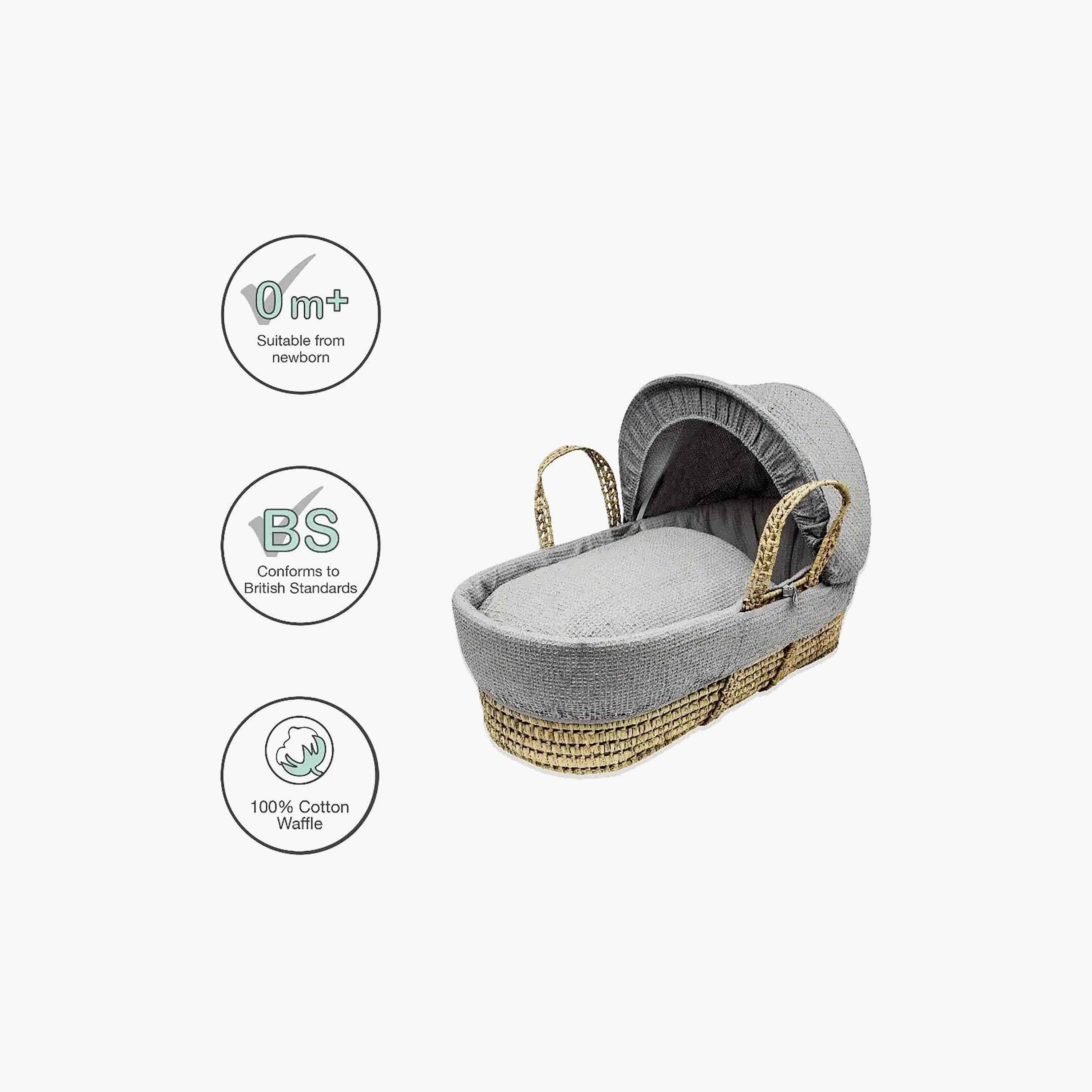 مهد موسى بتصميم وافل رمادي حمامي من كيندر فالي-baby-nursery-furniture-mosesbaskets-image-3