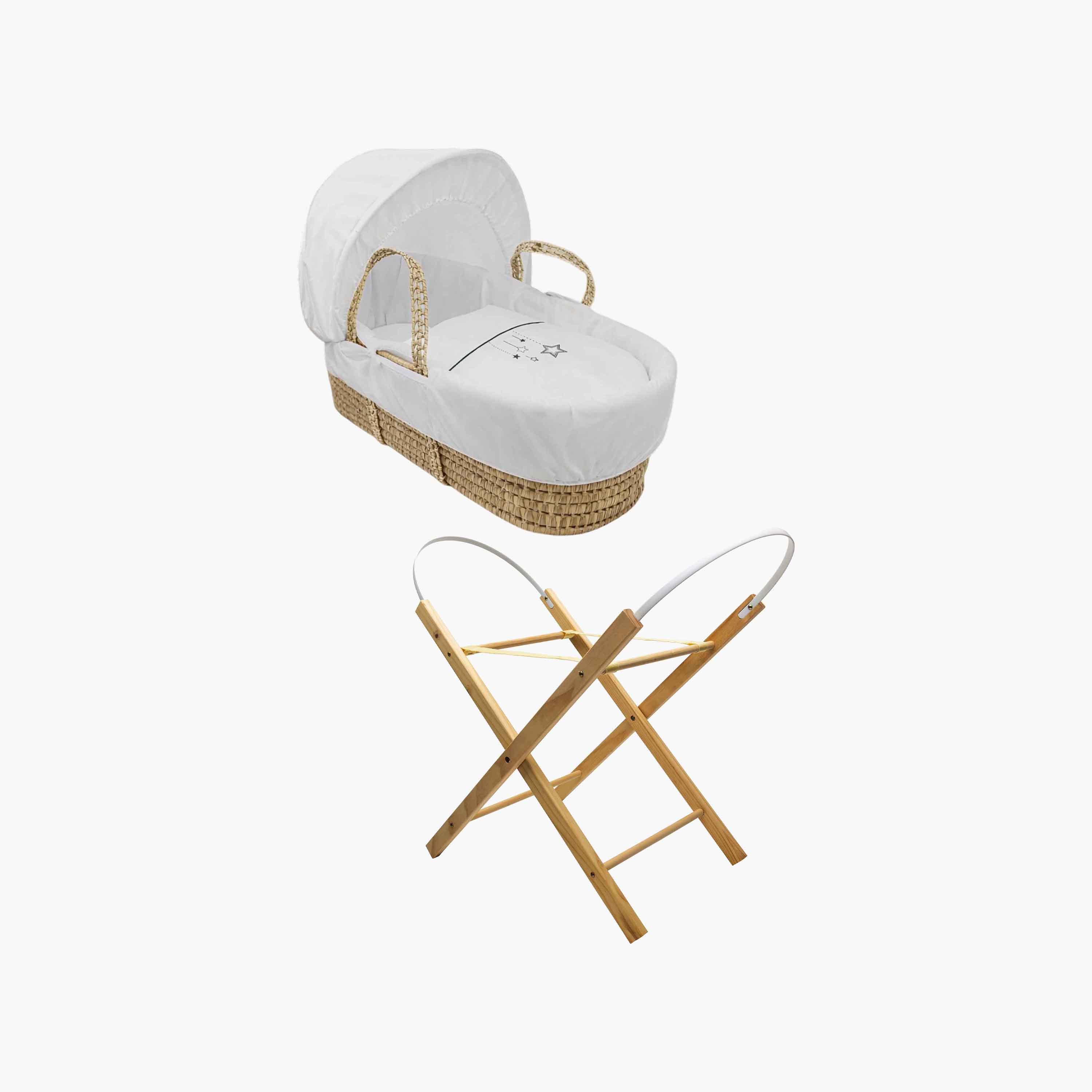 مهد أطفال بريميوم ليتل ويش مع حامل أوبال قابل للطي من كيندر فالي-baby-nursery-furniture-mosesbaskets-image-1