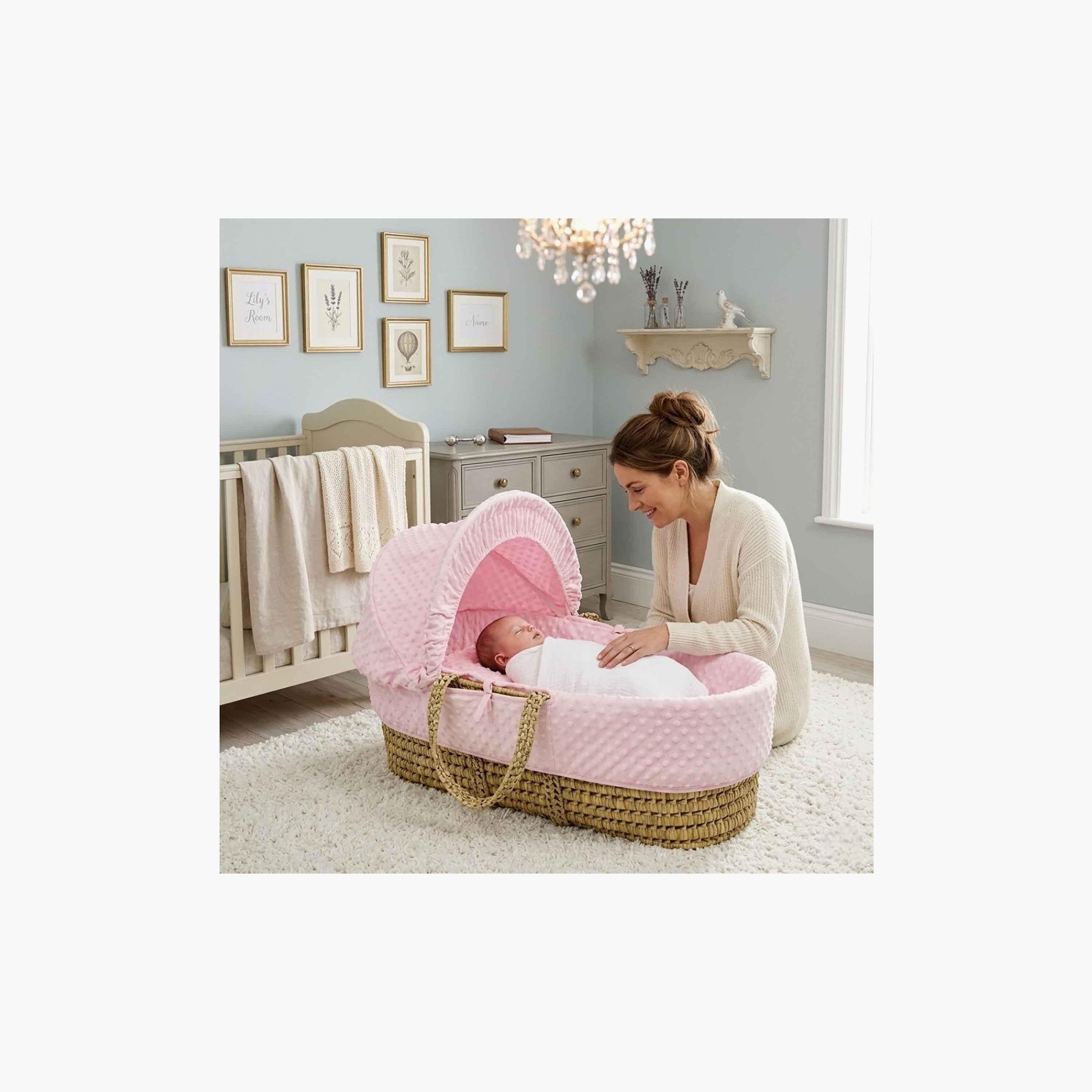 مهد بيبي فقاعي مع حامل هزاز من كيندر فالي-baby-nursery-furniture-mosesbaskets-image-4