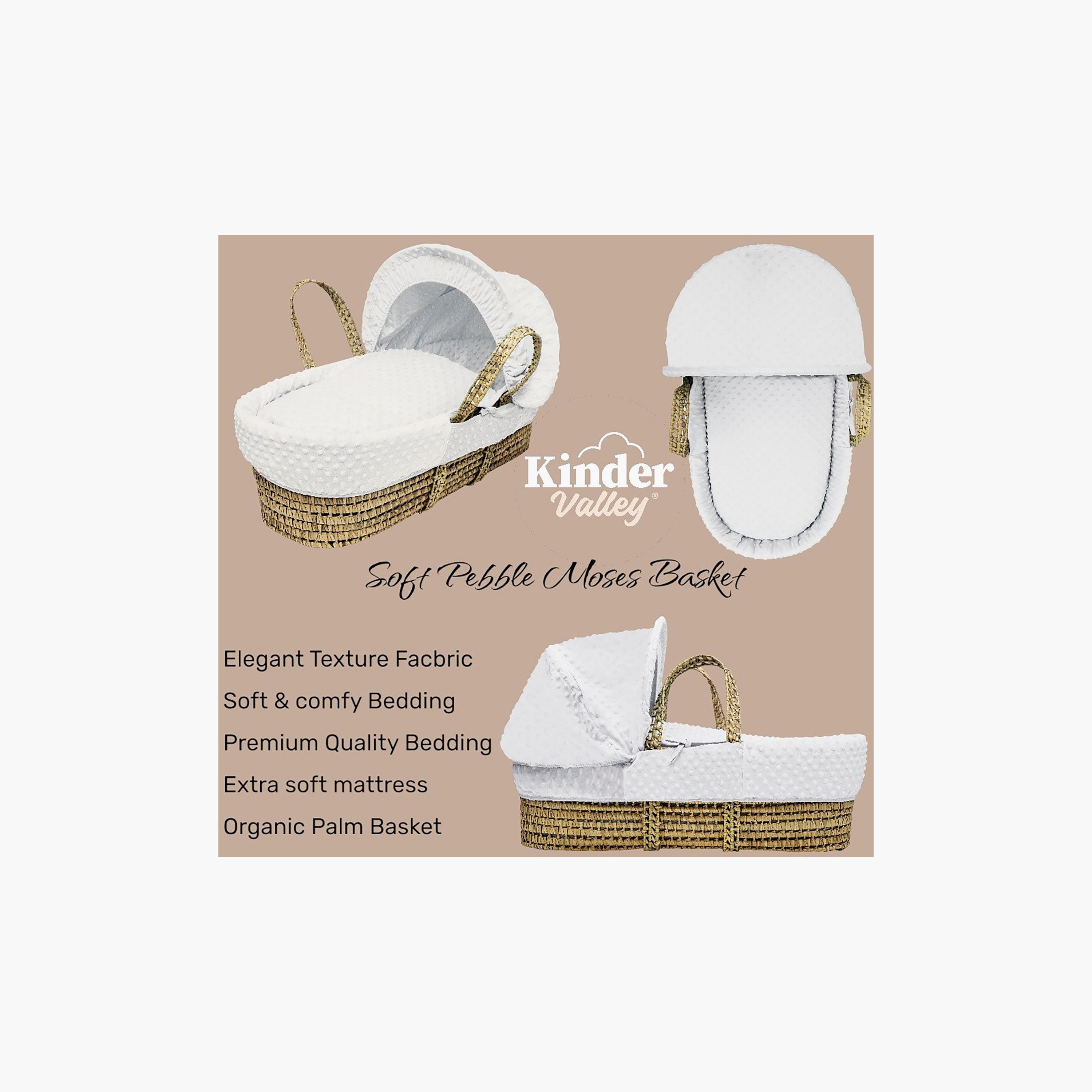 منّاسة موسى ناعمة بفقاعات مع حامل أوبال قابل للطي من كيندر فالي-baby-nursery-furniture-mosesbaskets-image-5