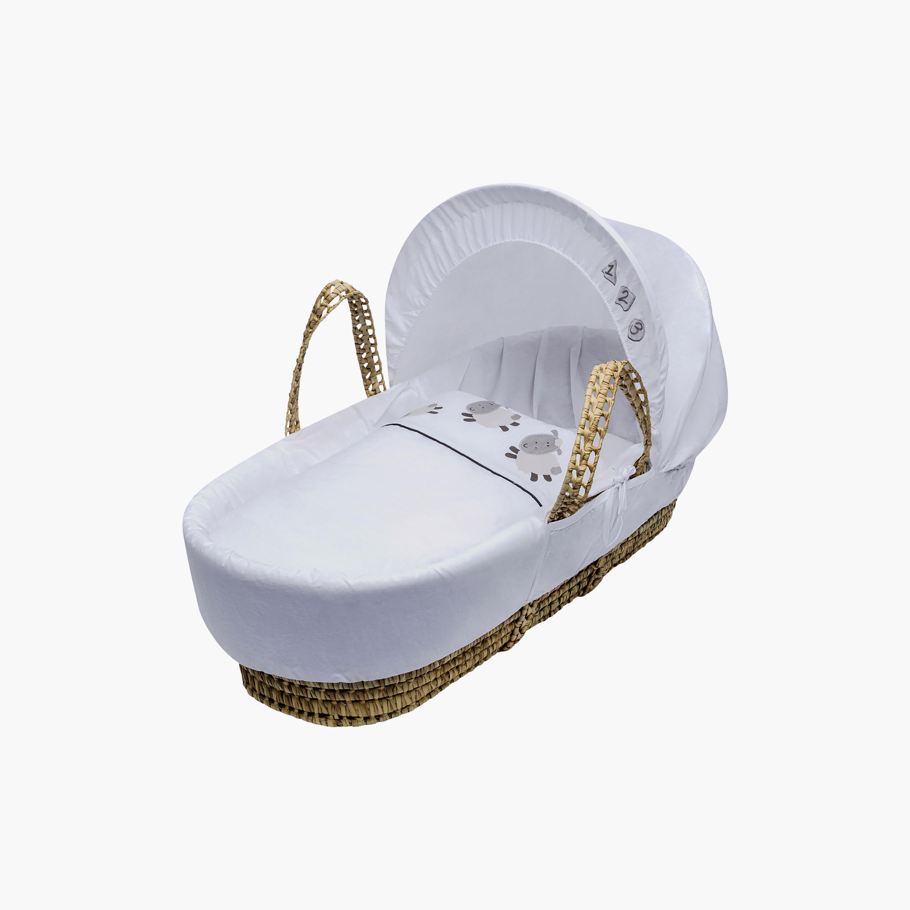 سلة موسى بخامة النخيل بتصميم عد الأغنام مع حامل أوبال القابل للطي من كيندر فالي-baby-nursery-furniture-mosesbaskets-image-2