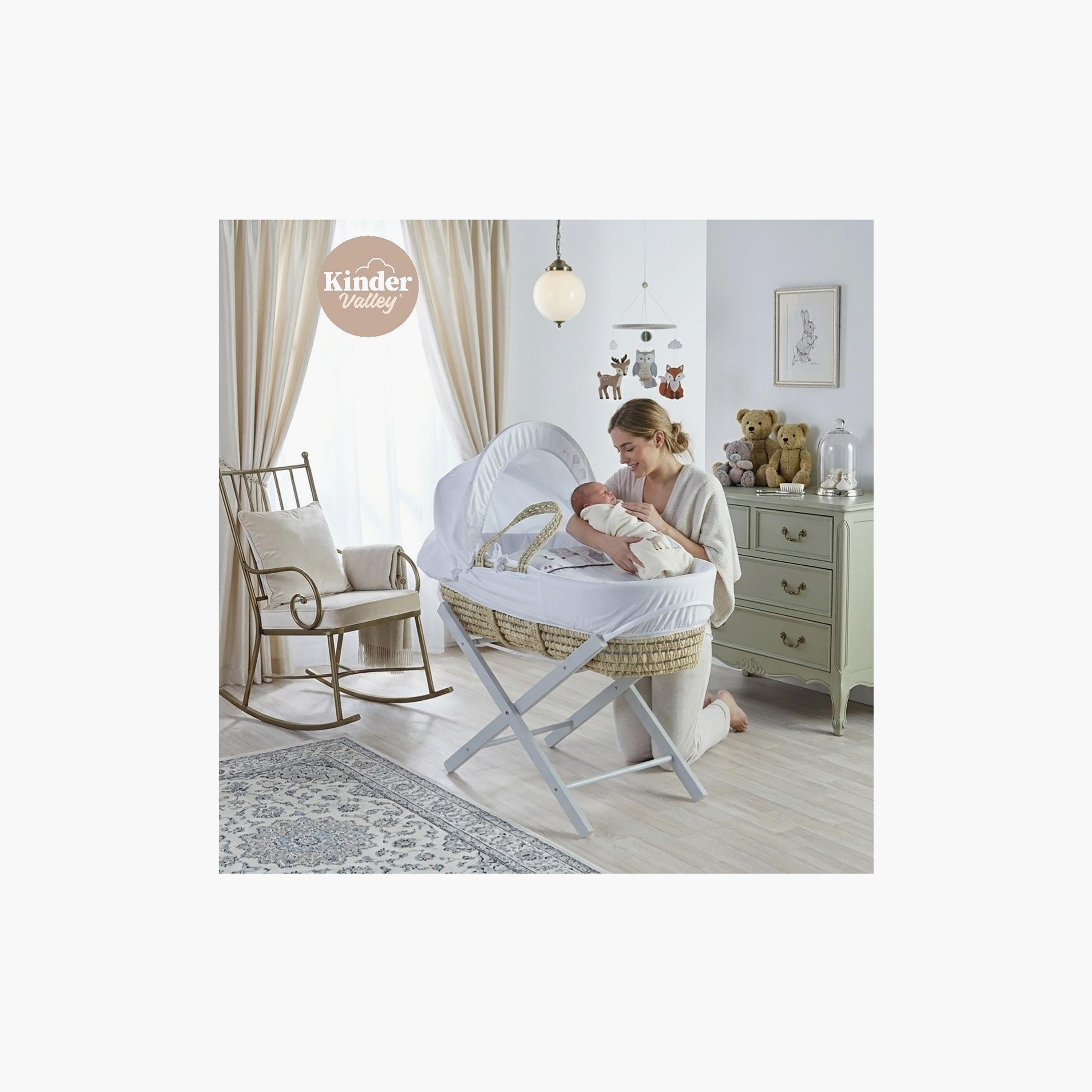 سلة موسى بخامة النخيل بتصميم عد الأغنام مع حامل أوبال القابل للطي من كيندر فالي-baby-nursery-furniture-mosesbaskets-image-5
