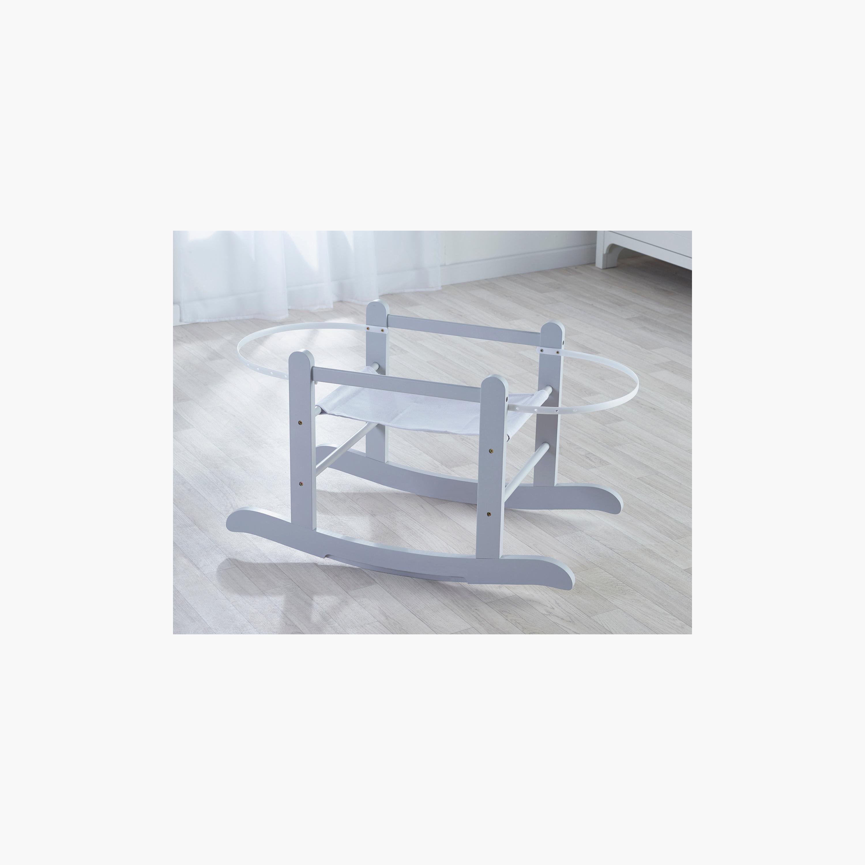 سلة موسى ليتل جاردن مع لفافة موسلين وقاعدة هزاز من كيندر فالي-baby-nursery-furniture-mosesbaskets-image-3