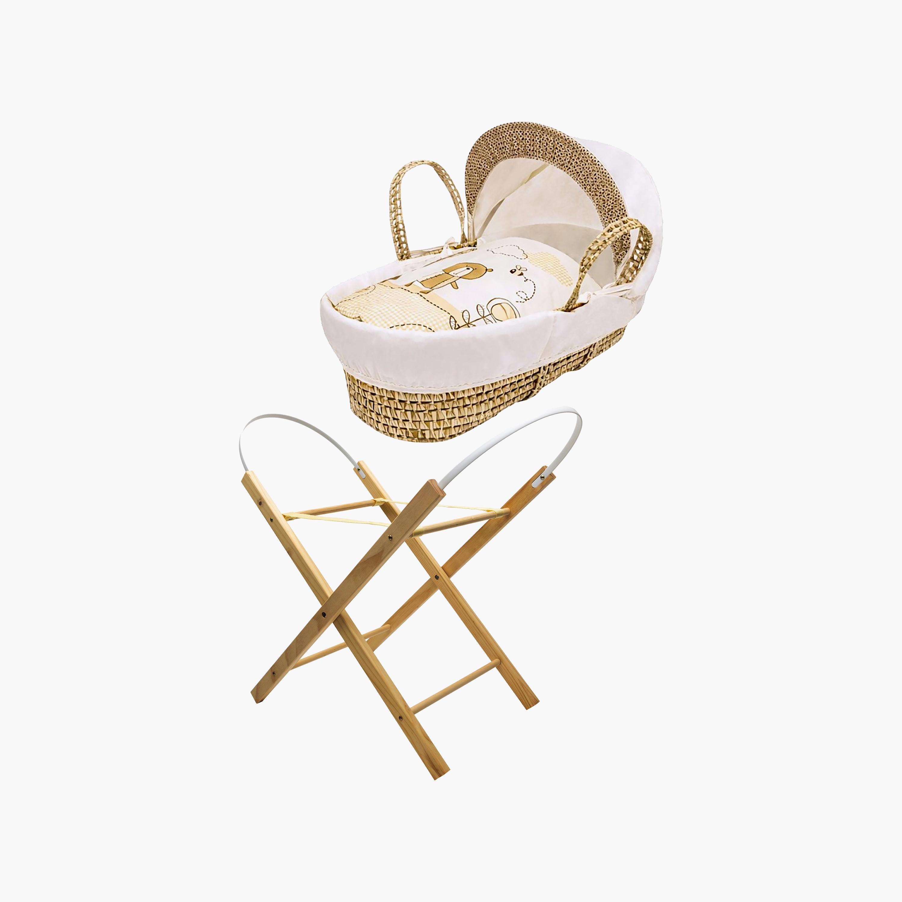 سلة نوم موسى فاخرة تيد أدفنتشر مع حامل أوبال القابل للطي من كيندر فالي-baby-nursery-furniture-mosesbaskets-image-1