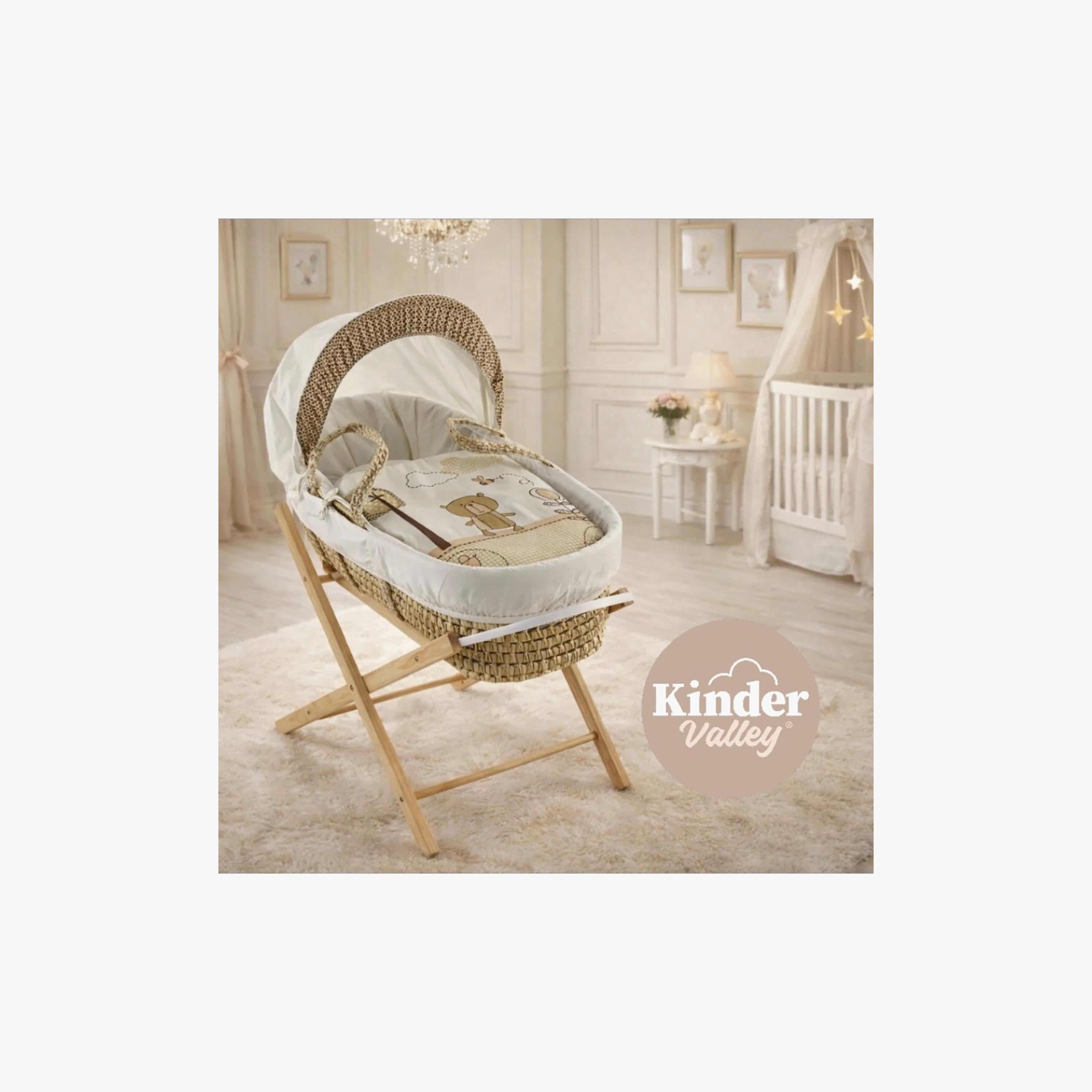 سلة نوم موسى فاخرة تيد أدفنتشر مع حامل أوبال القابل للطي من كيندر فالي-baby-nursery-furniture-mosesbaskets-image-4