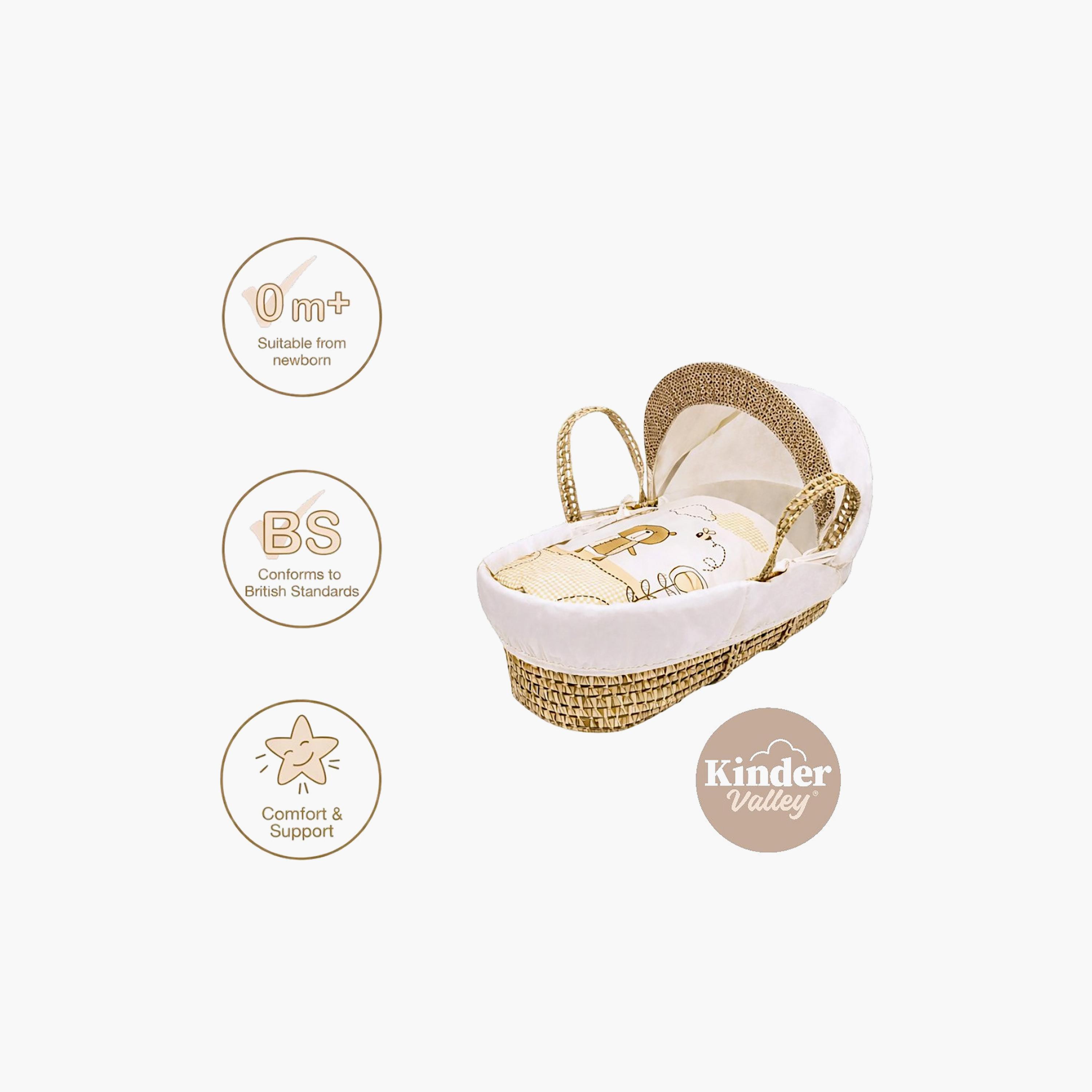 سلة نوم موسى فاخرة تيد أدفنتشر مع حامل أوبال القابل للطي من كيندر فالي-baby-nursery-furniture-mosesbaskets-image-7