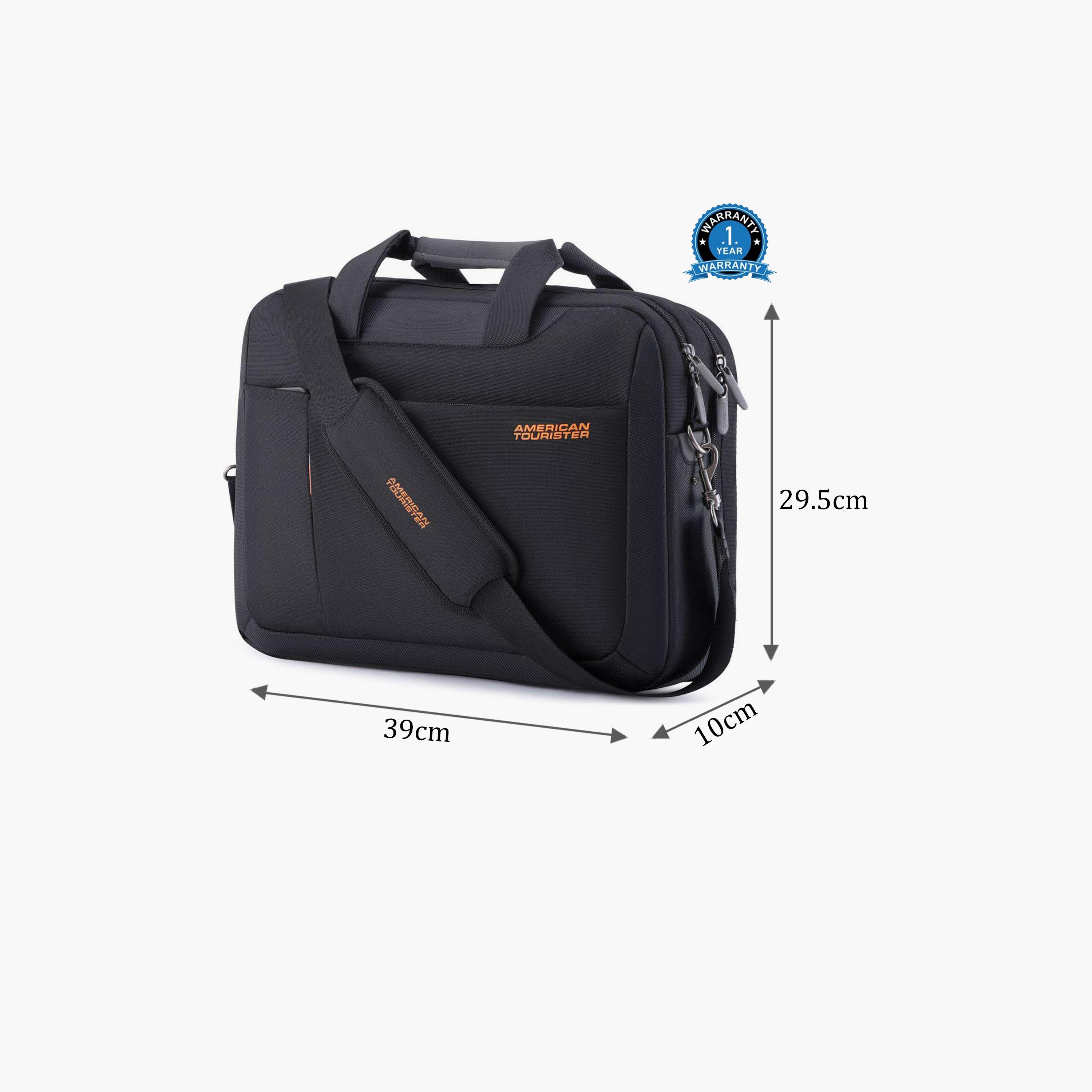 American Tourister Activair Plain Double Handle Laptop Bag with Zipper Closure and Detachable Strap | 29.5 X 39 X 10 CM-men-bags-image-2
