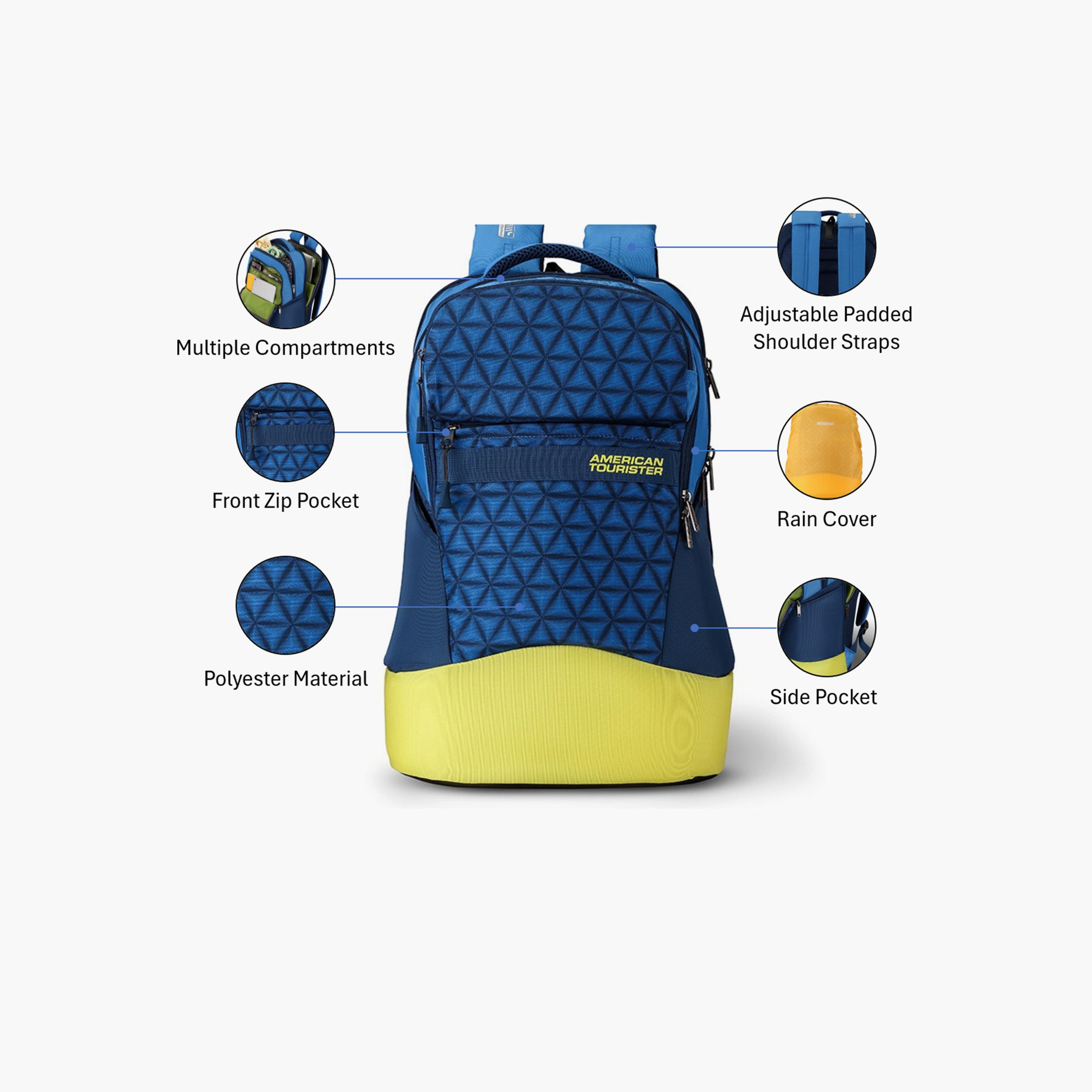 American Tourister 18 L | 17.3 Inches Backpack, Polyester, Adjustable Straps | FI800001-school-bagsandbackpacks-backpacks-image-3