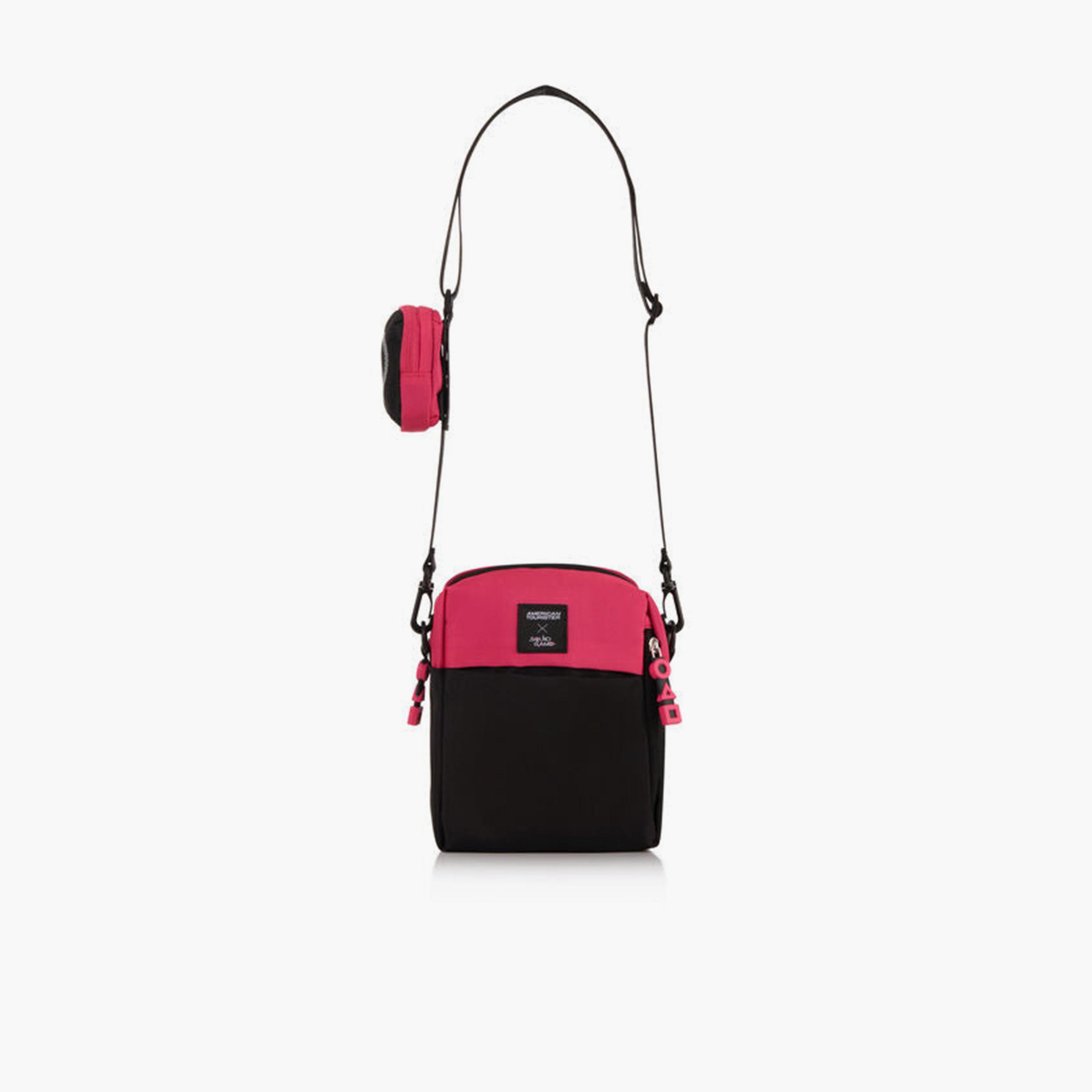 American Tourister Squid Color Block Crossbody Bag with Zipper Closure and Detachable Strap | 23 X 17 X 6 CM-men-bags-image-1