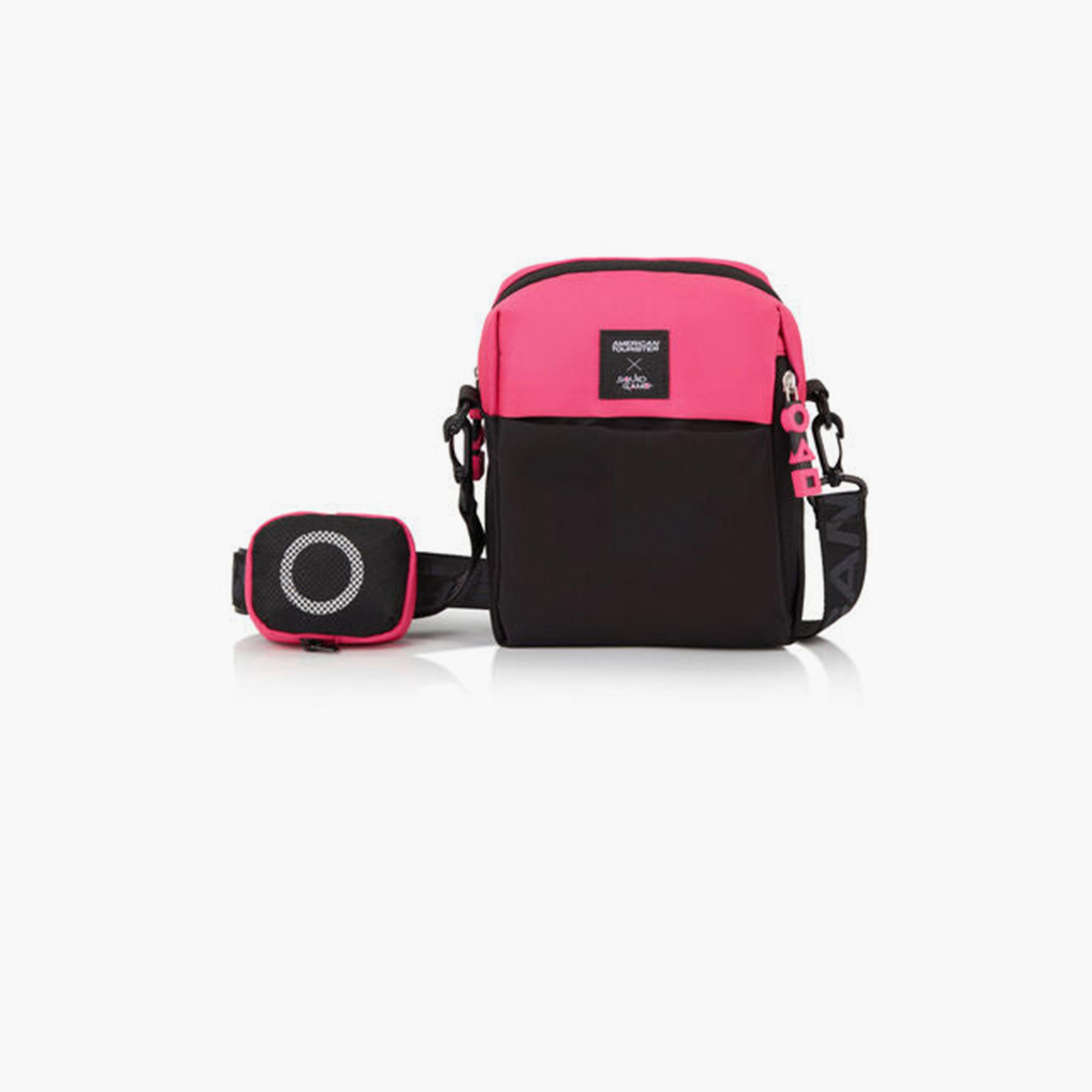 American Tourister Squid Color Block Crossbody Bag with Zipper Closure and Detachable Strap | 23 X 17 X 6 CM-men-bags-image-2